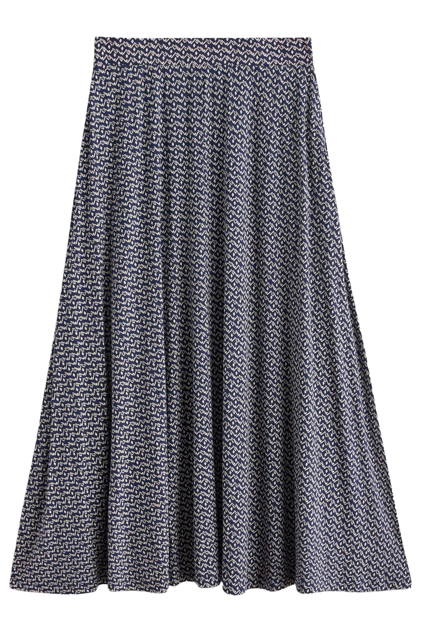 JADA JERSEY MAXI SKIRT NAVY PRINT 3