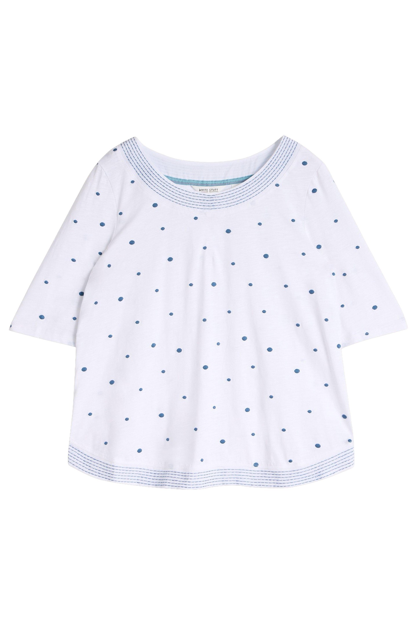 WEAVER EMBROIDERED TOP WHITE MULTI 3