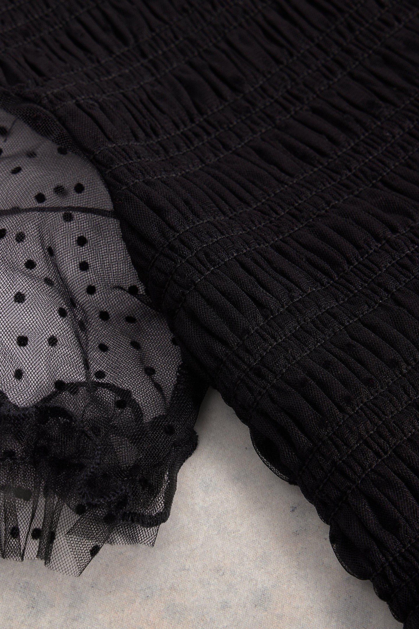 FRILLY DRESS PURE BLACK 2