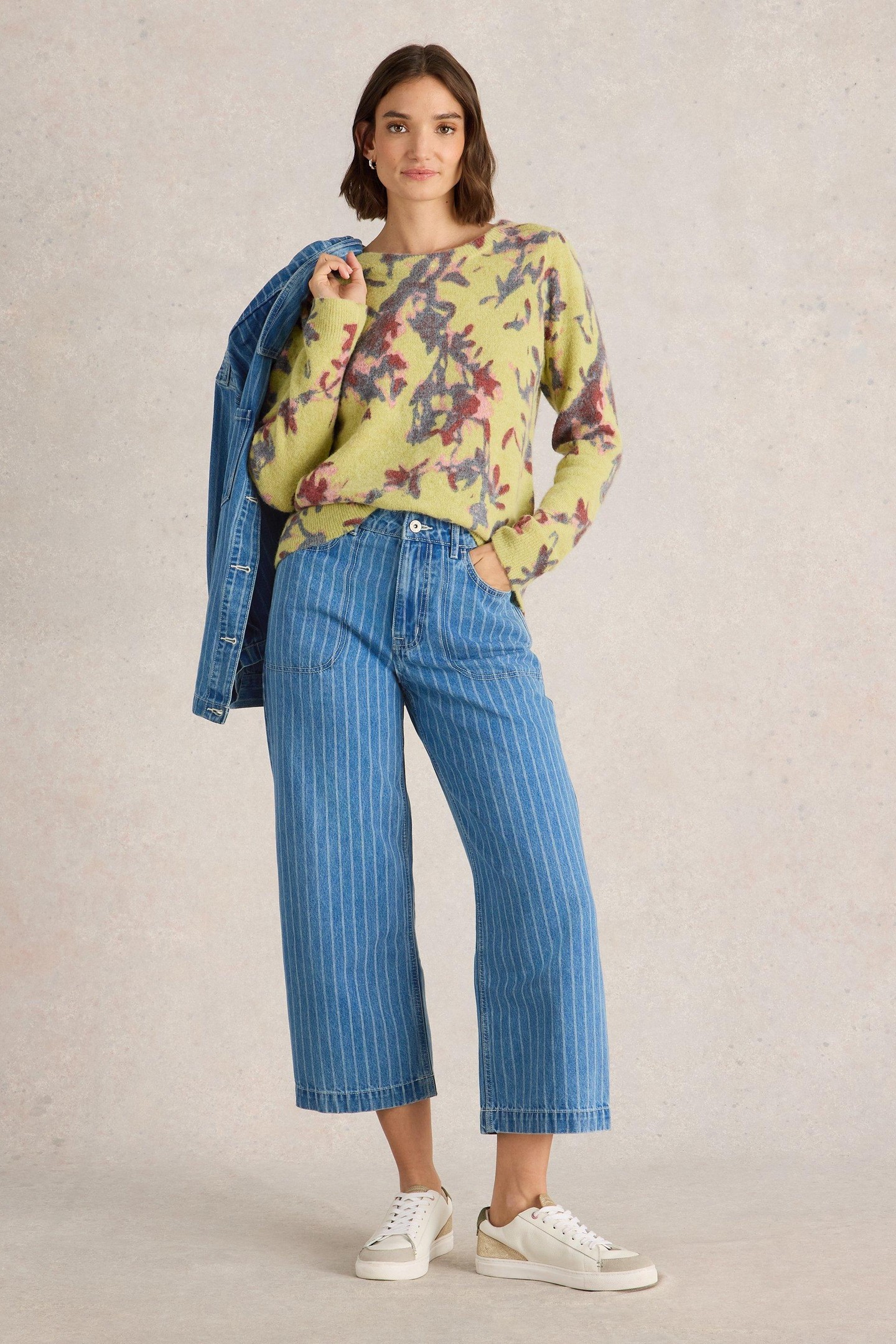 TIA WIDE LEG CROP JEAN DENIM MULTI 1