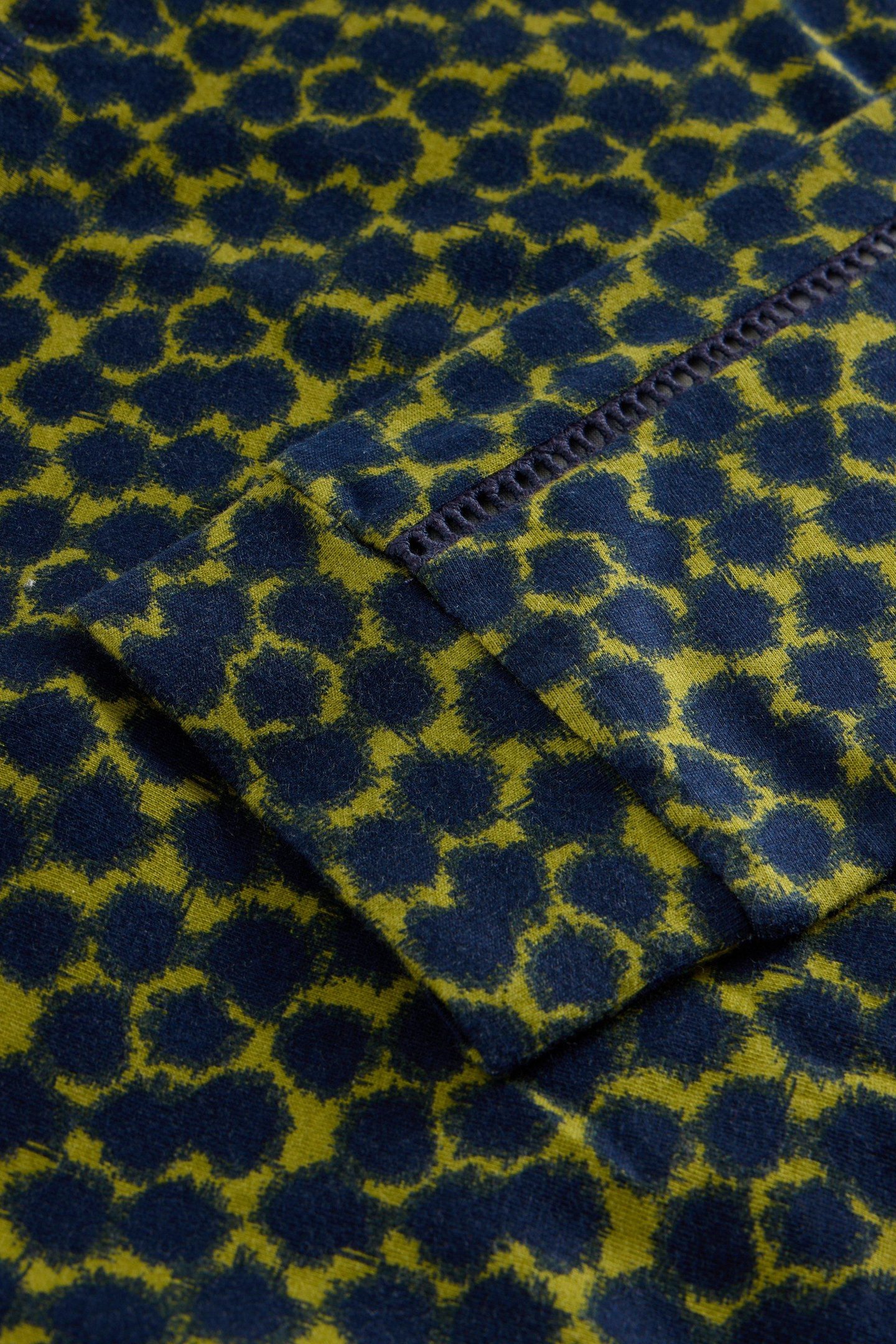 TIE HEM TOP GREEN PRINT 4