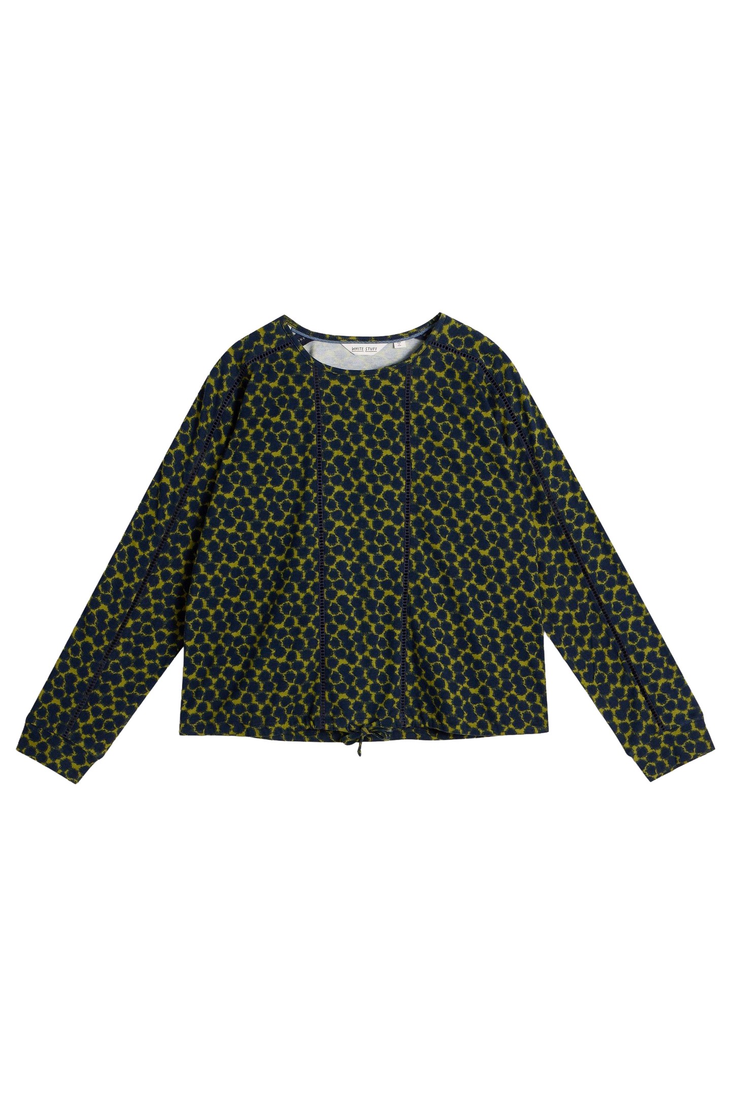 TIE HEM TOP GREEN PRINT 3
