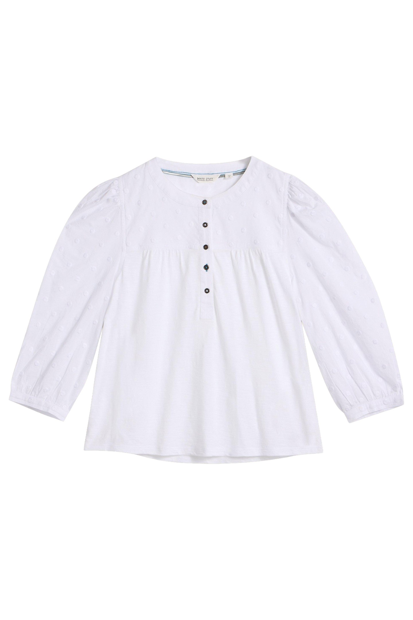 ELISE DOBBY MIX TOP PALE IVORY 3