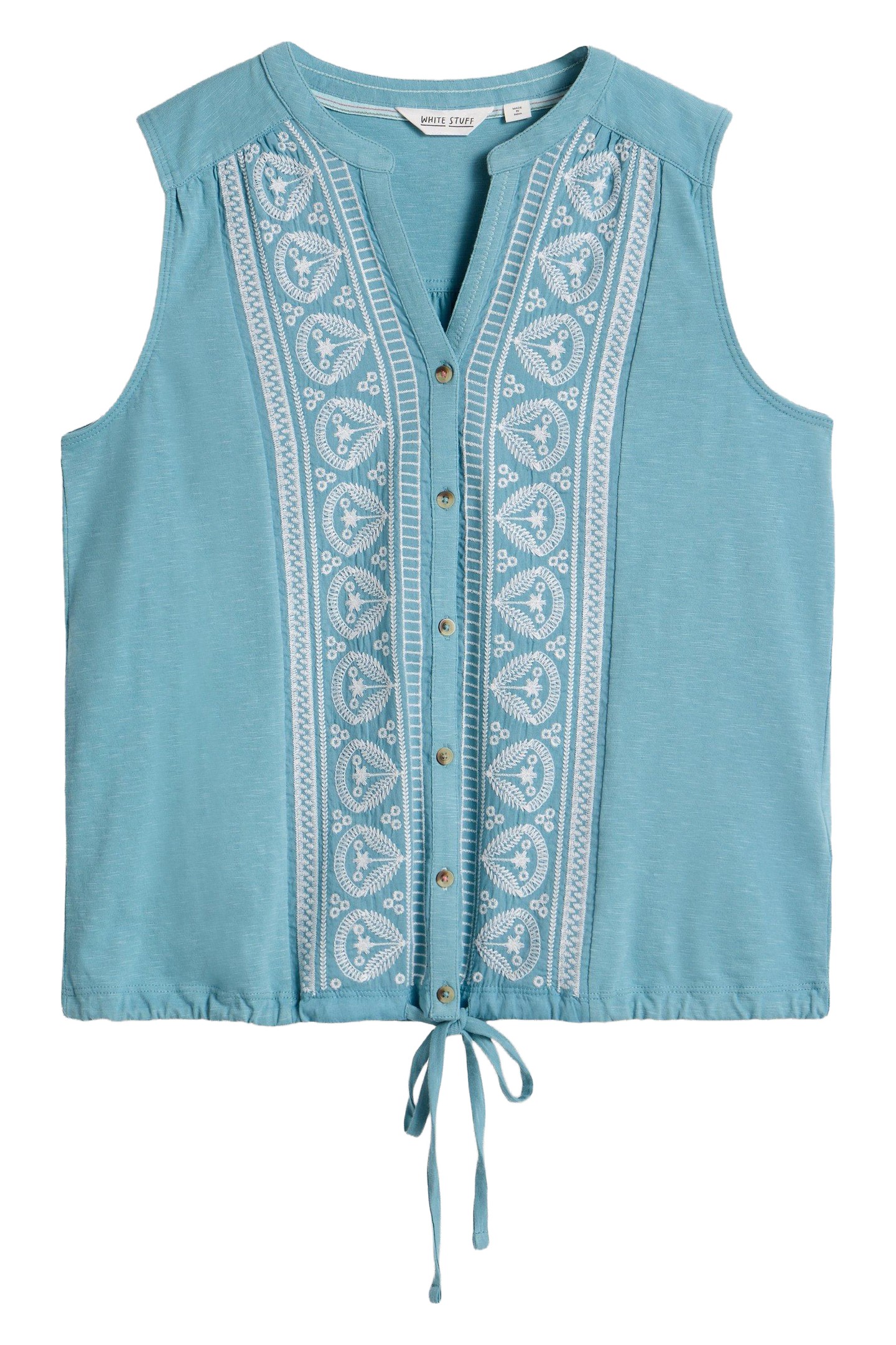 TULIP SLEEVELESS SHIRT MID BLUE 3