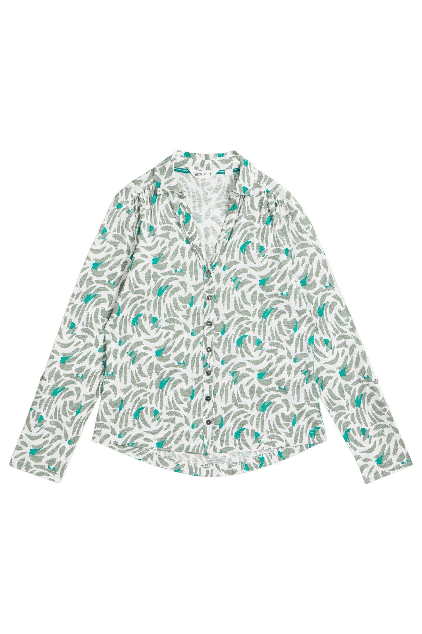 ANNIE JERSEY SHIRT GREEN MULTI 3