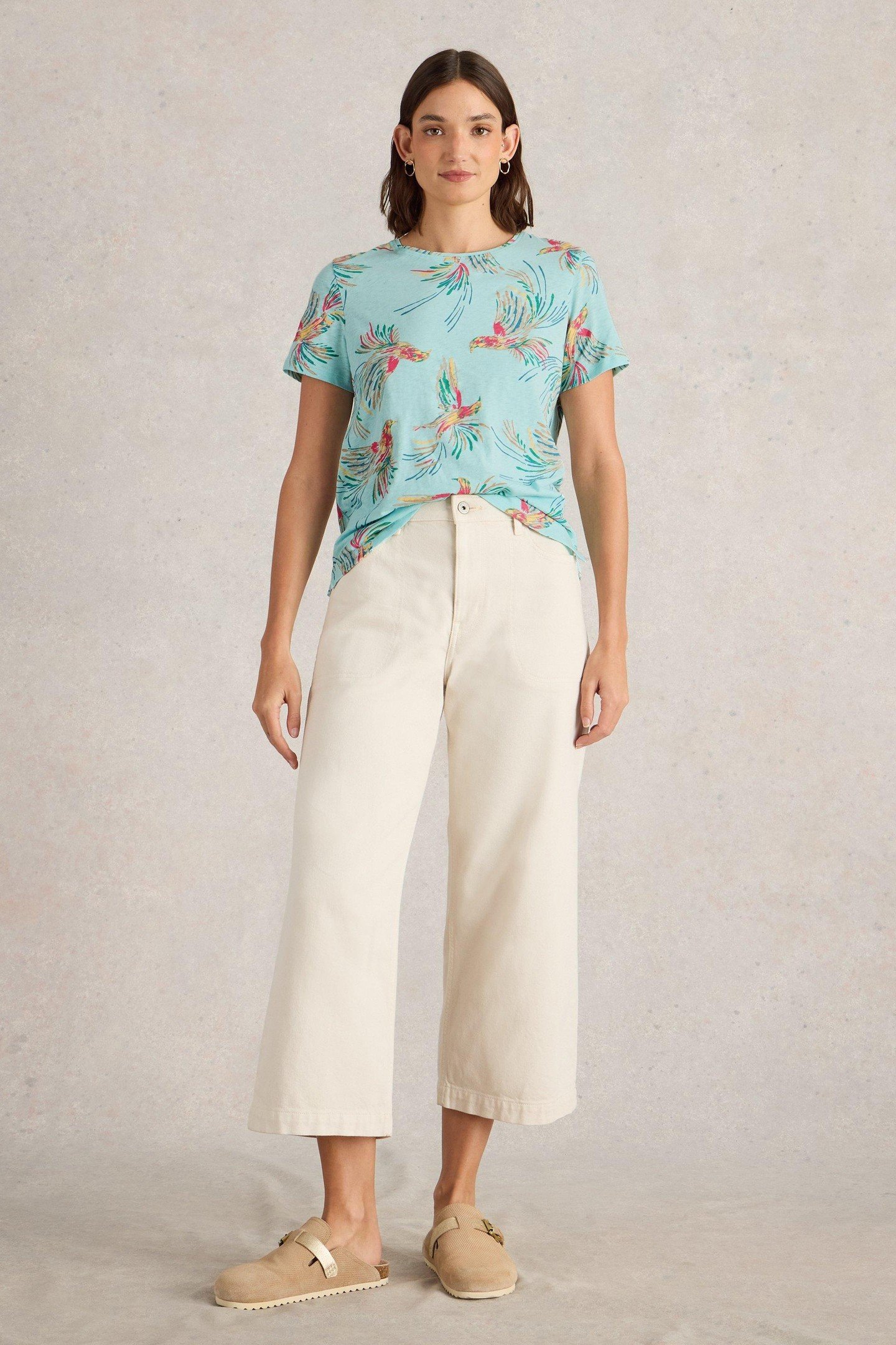 ABBIE TEE BLUE PRINT by White Stuff