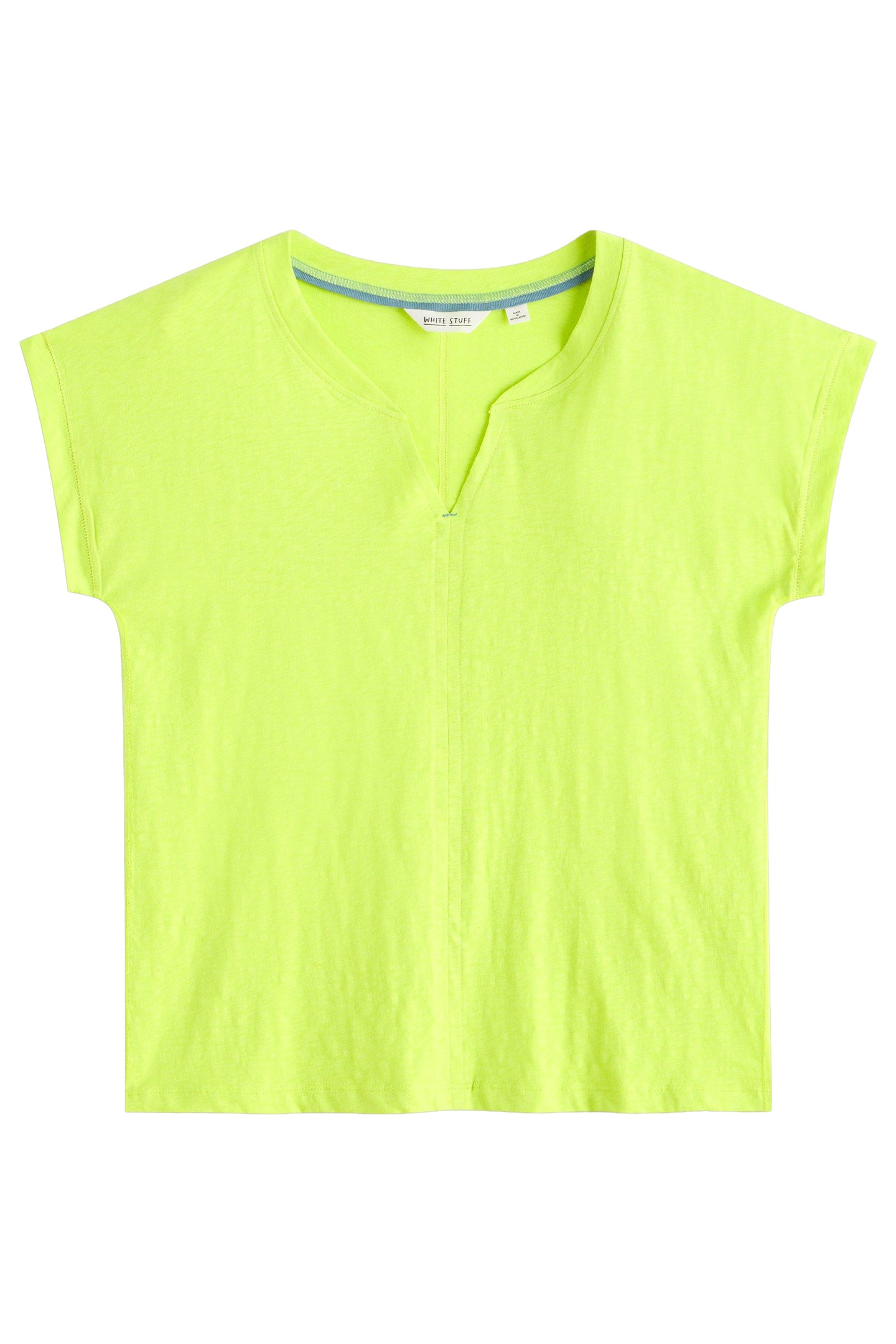 NELLY NOTCH NECK TEE BRIGHT YELLOW 3