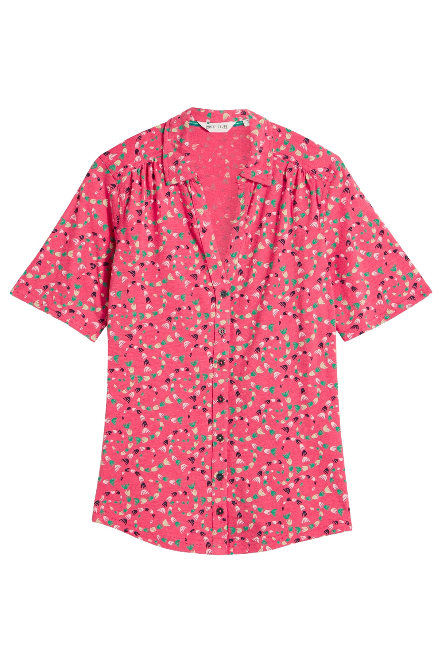 ANNIE SS JERSEY SHIRT CORAL PRINT 3