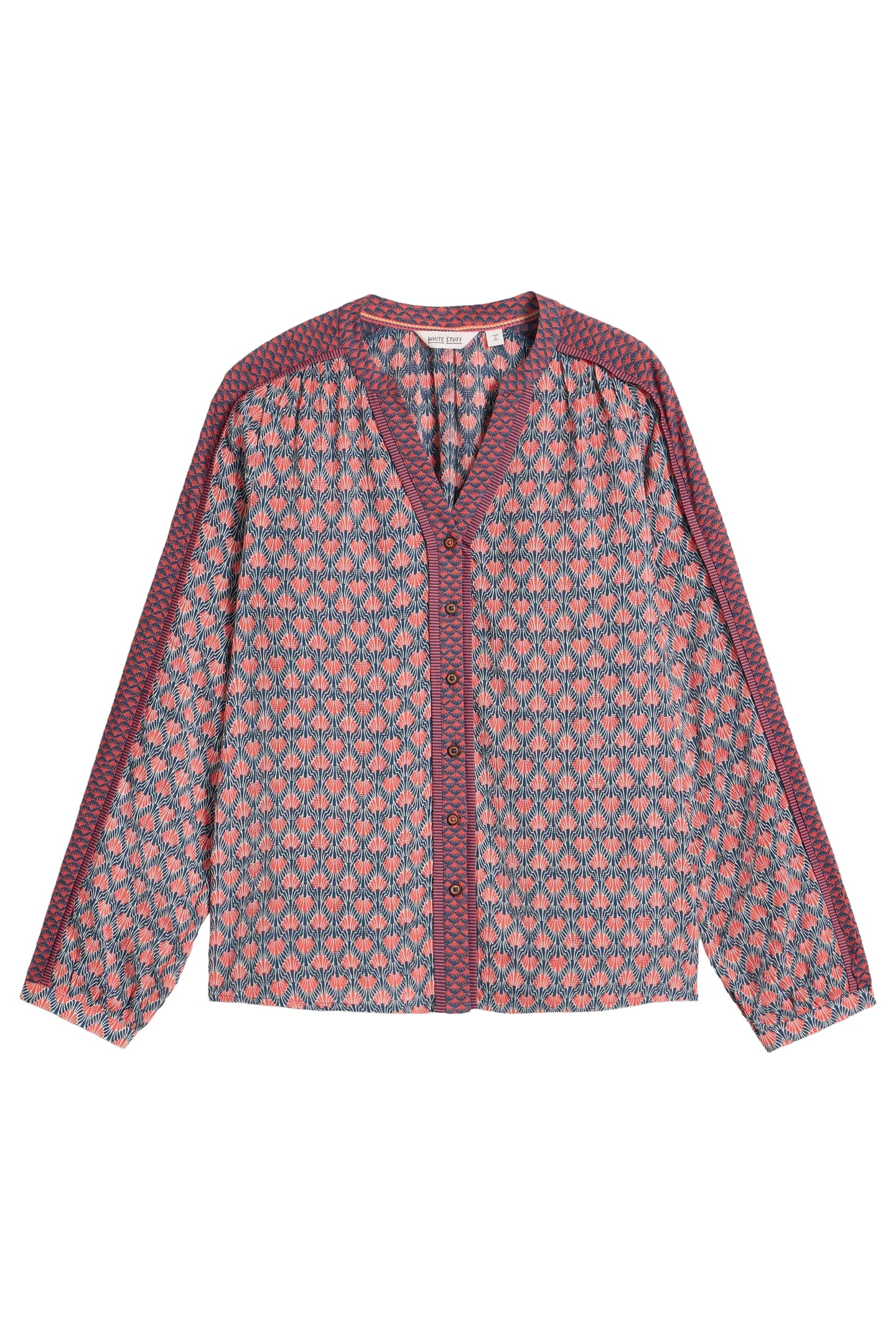 MABEL MIXED PRINT TOP NAVY MULTI 3