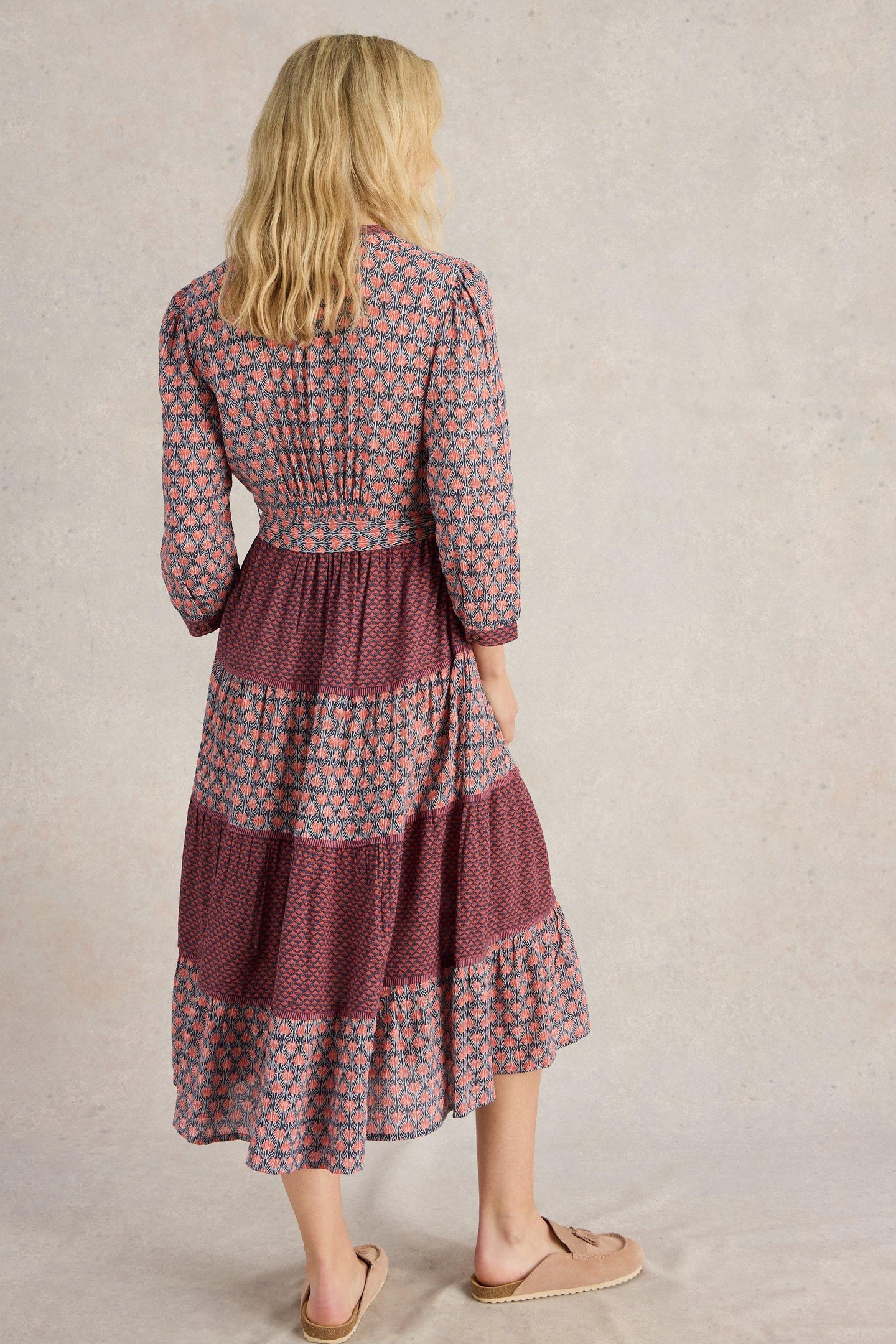 MABEL MIXED PRINT DRESS NAVY MULTI 2