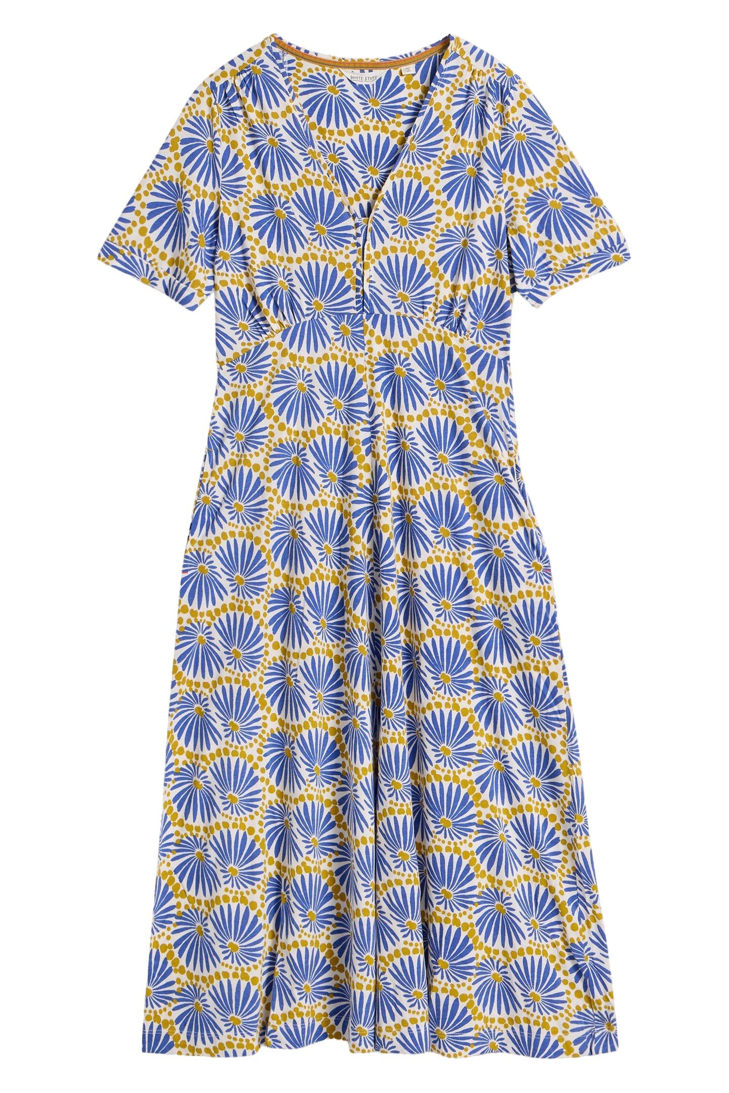 MEGAN JERSEY DRESS BLUE PRINT 3