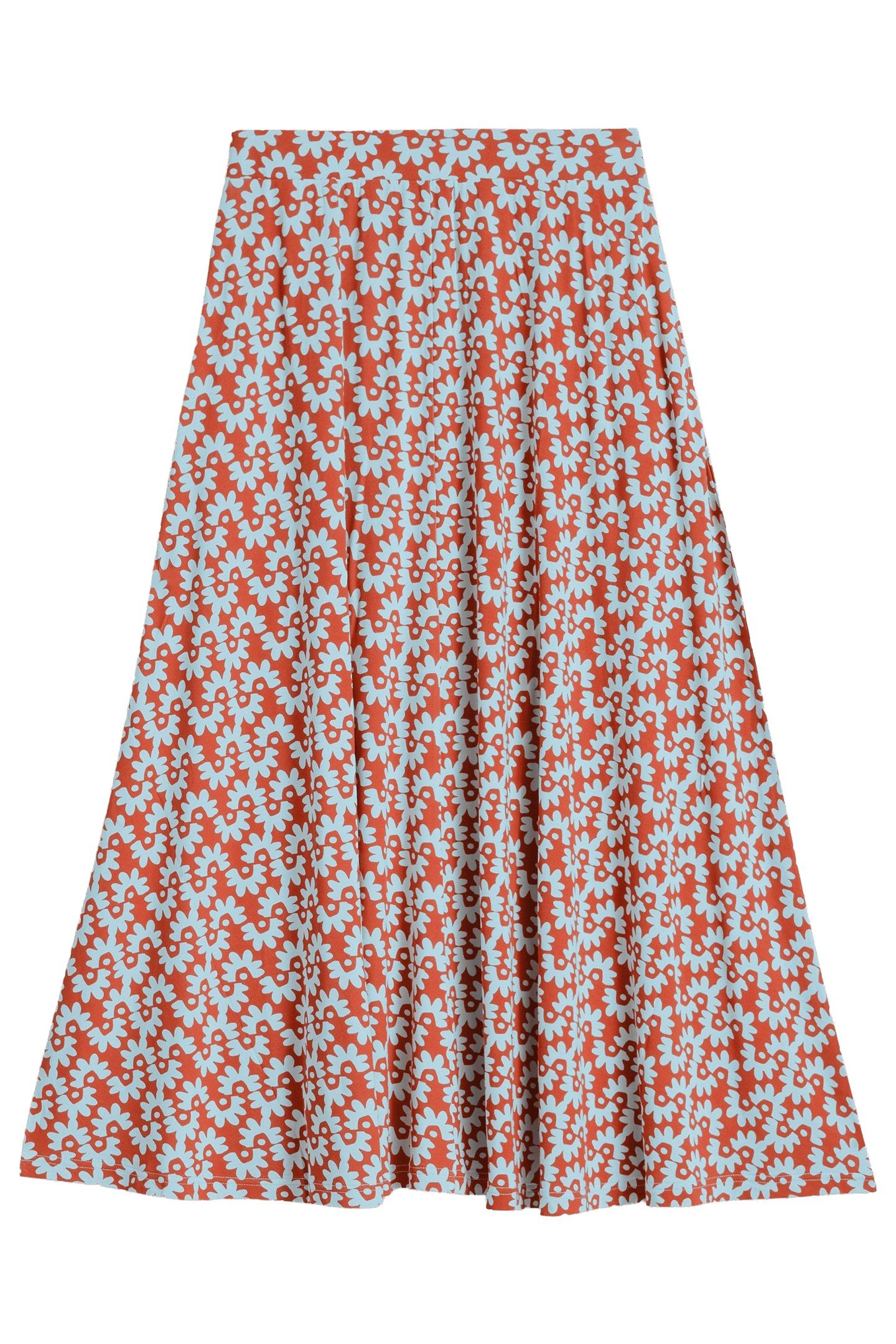 JADA JERSEY MAXI SKIRT RED PRINT 3
