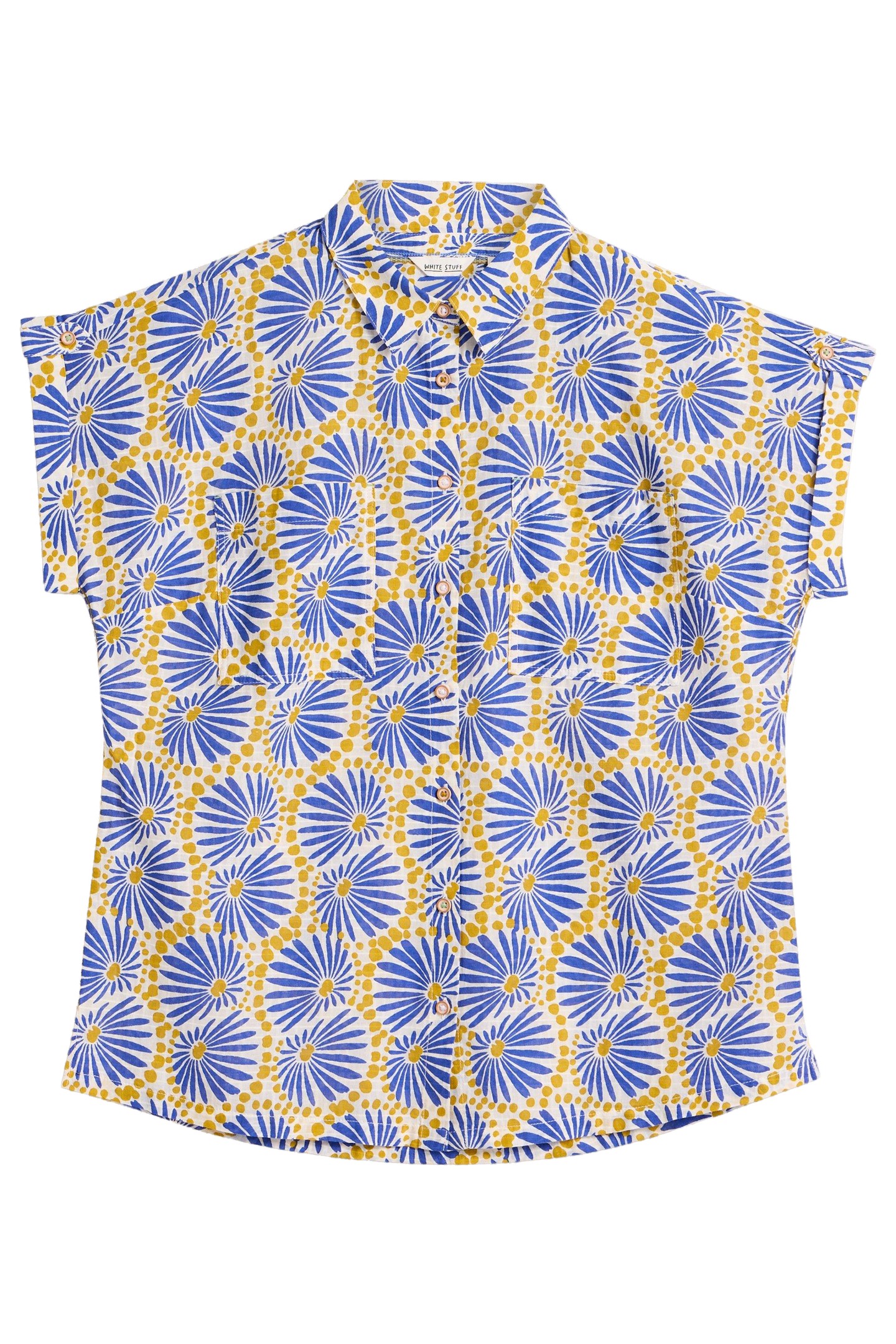ELLIE ORGANIC COTTON SHIRT BLUE PRINT 3
