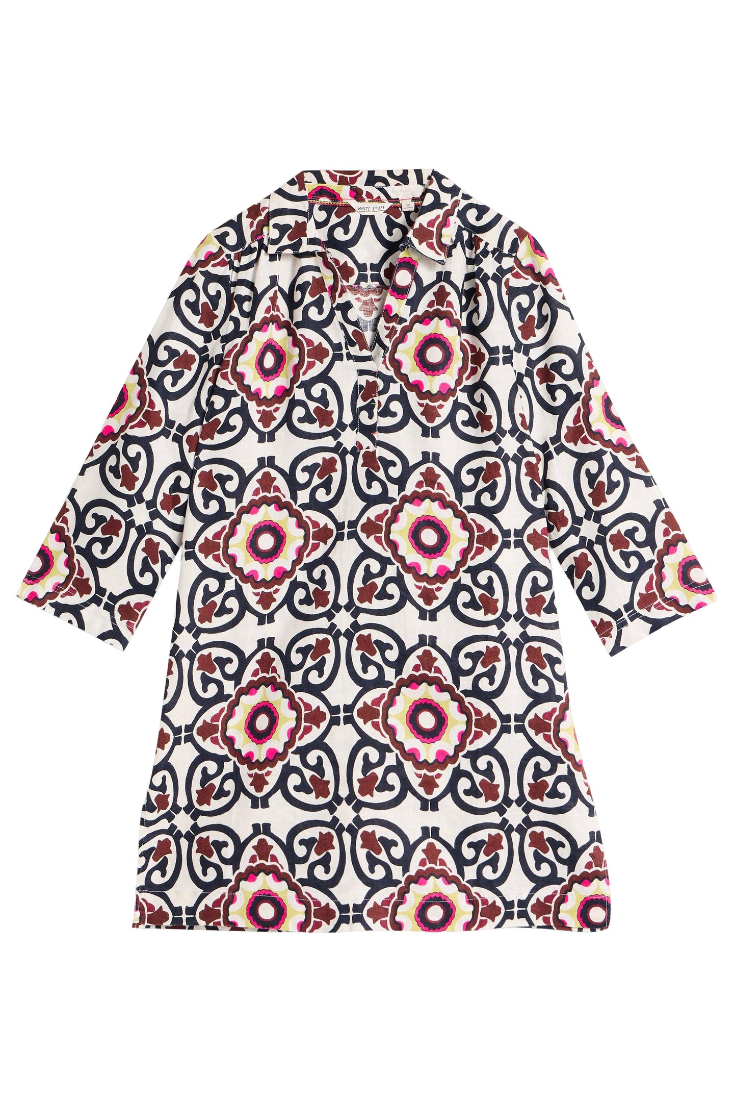 BLAKE LINEN TUNIC IVORY PRINT 3