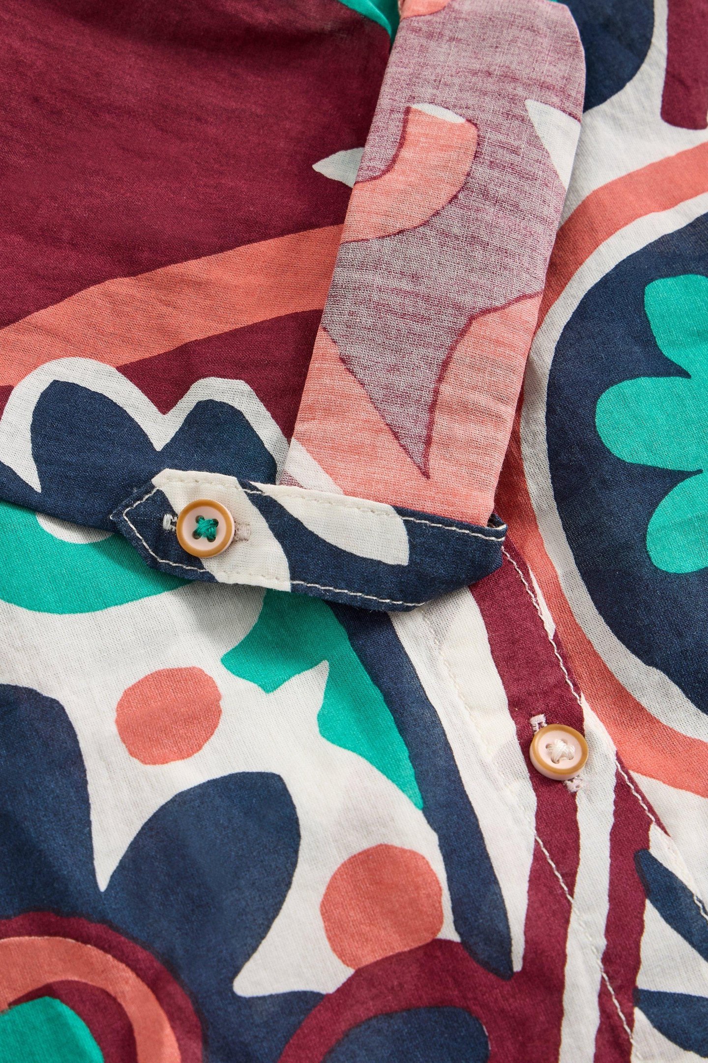 SOPHIE ORGANIC COTTON SHIRT BLACK MULTI 4