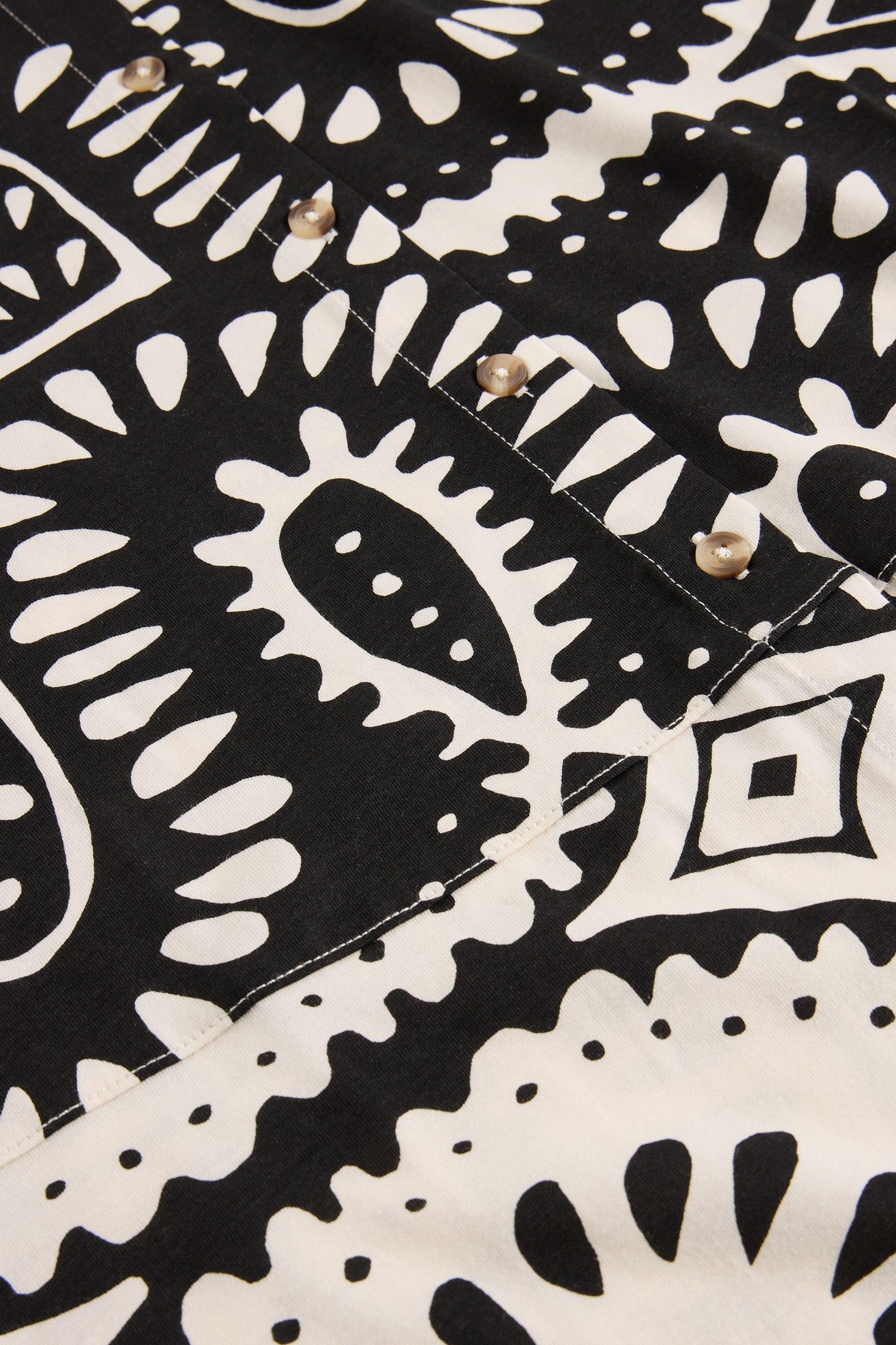 RUA JERSEY SHIRT DRESS BLACK PRINT 4