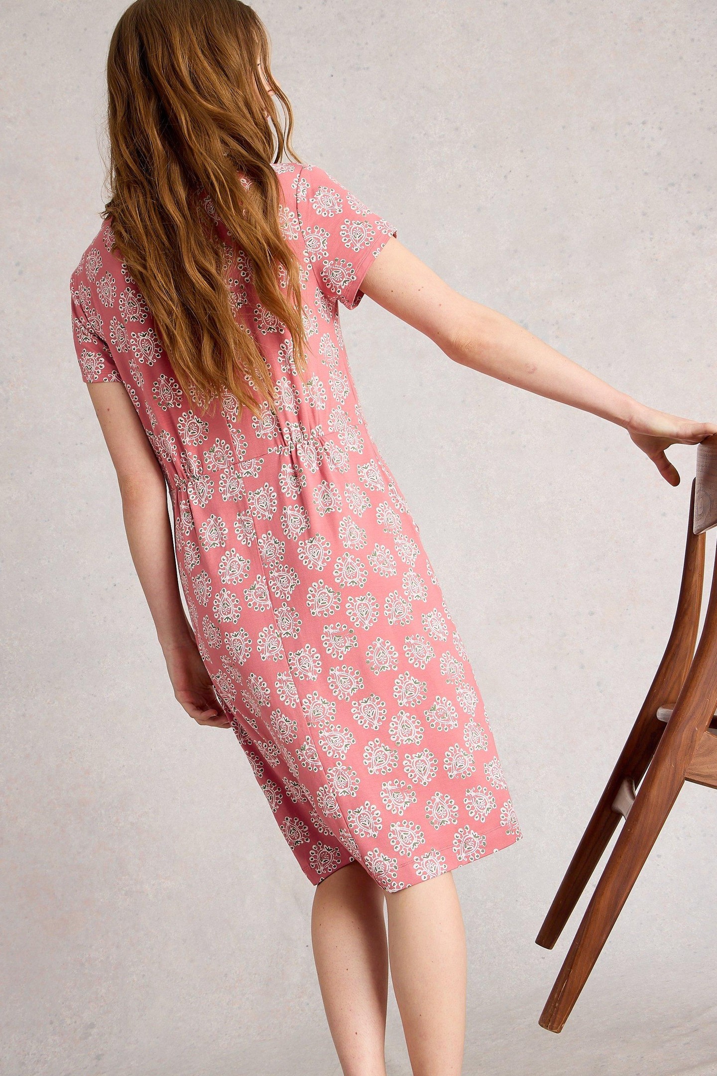 TALLIE JERSEY DRESS PINK PRINT 2