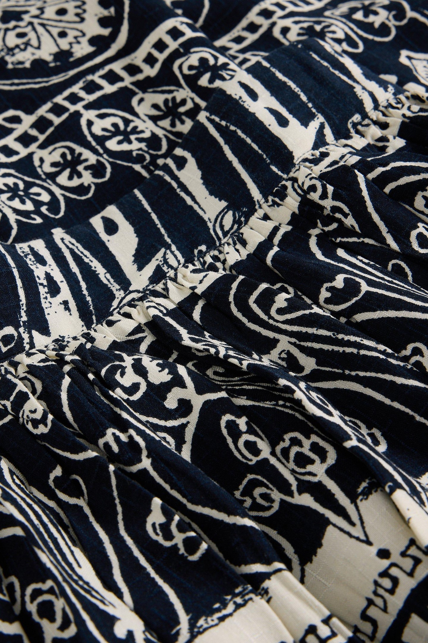 ABIGAIL MIDI SKIRT NAVY PRINT 4