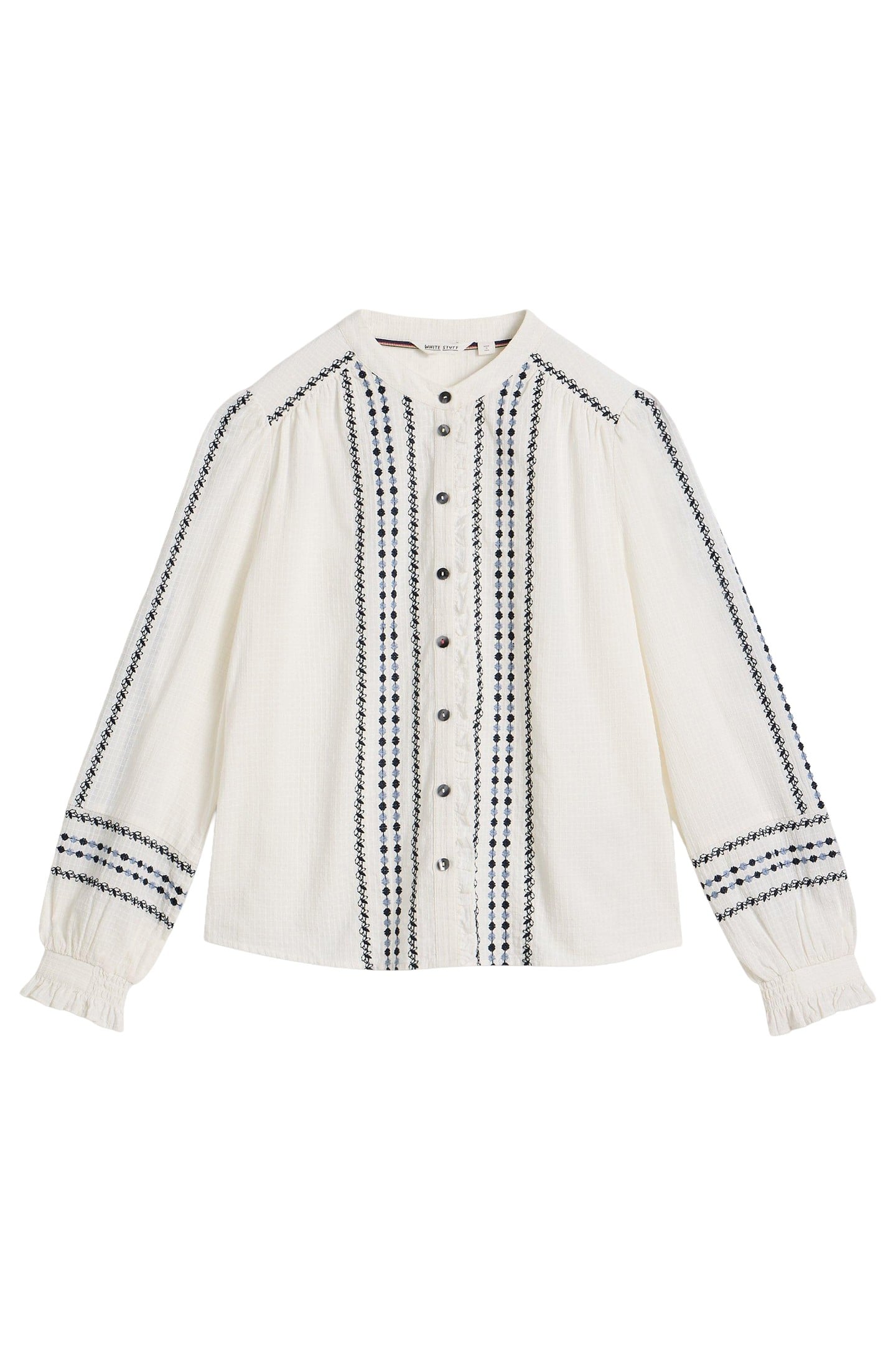 NAOMI EMBROIDERED SHIRT IVORY MULTI 3