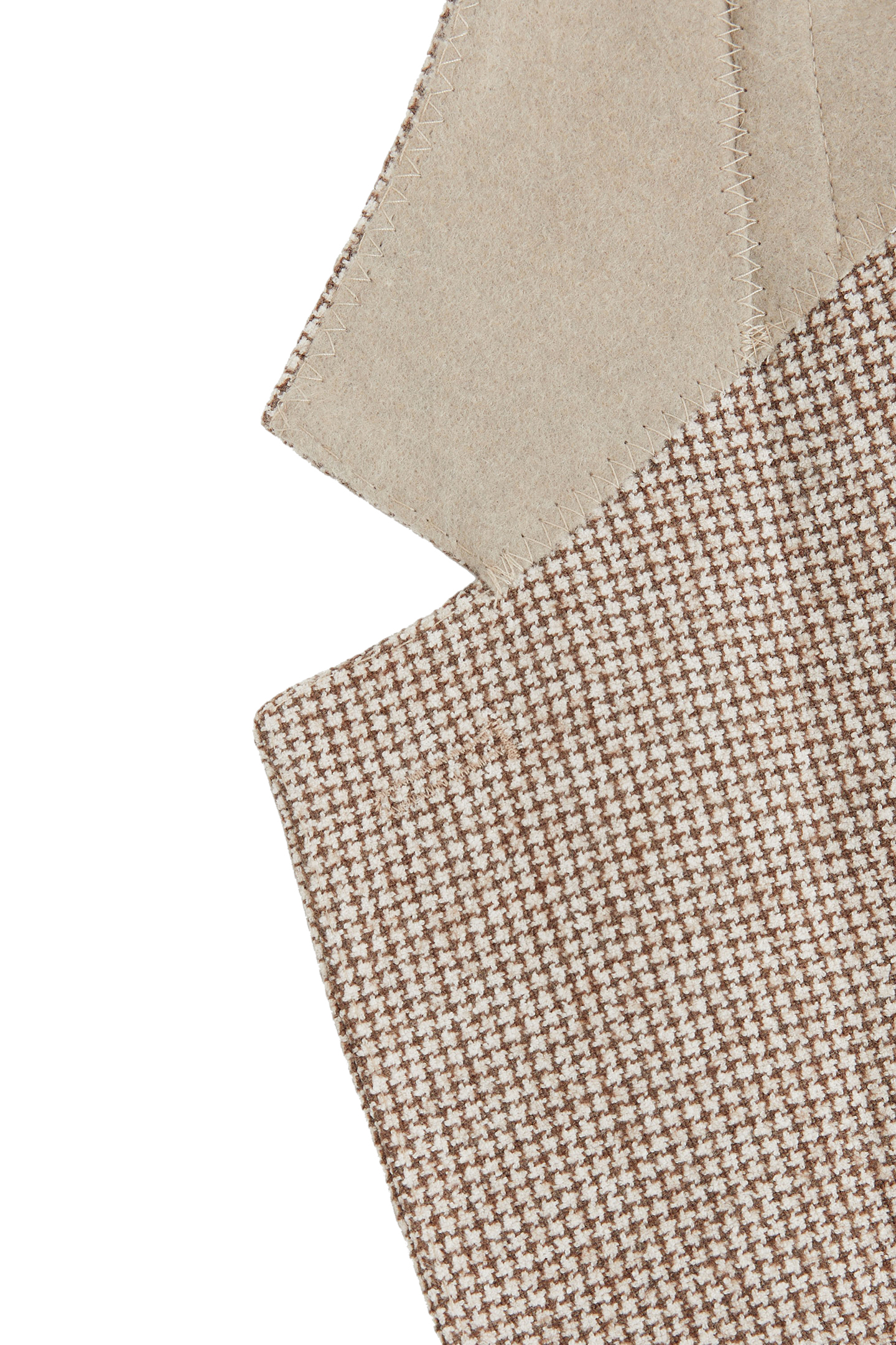 SB 2B NOTCH PUPPYTOOTH BLAZER TAUPE/OFF WHITE 7