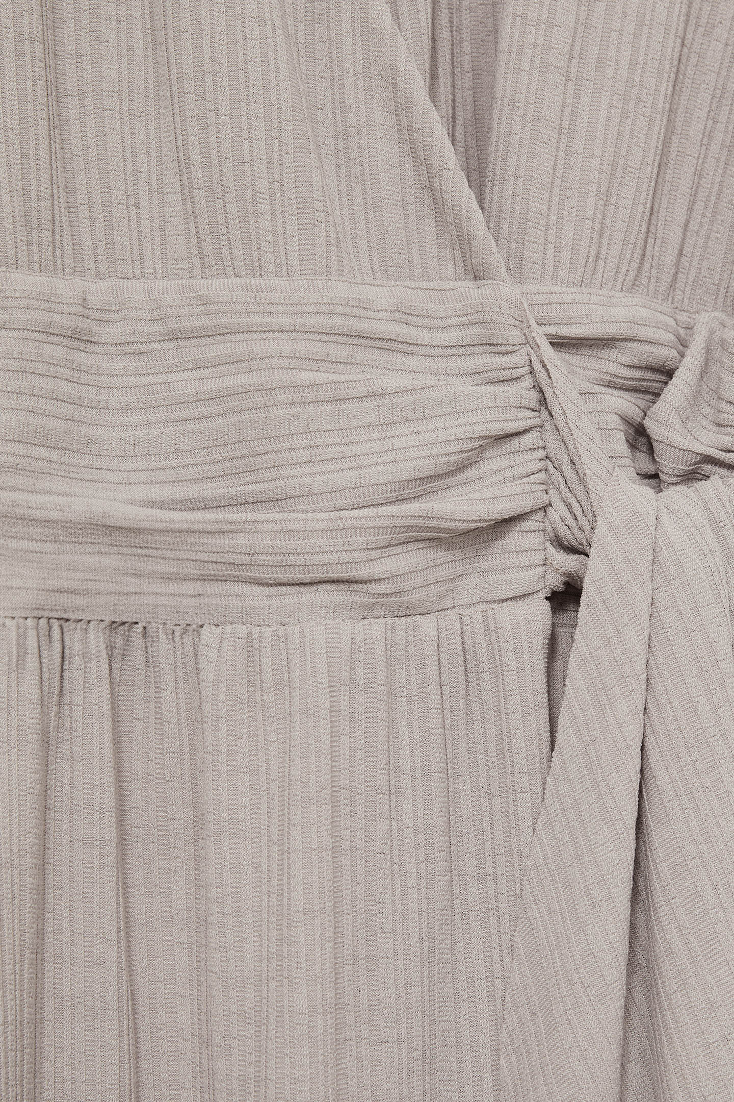 WRAP TIE MIDI JERSEY DRESS GREY 6