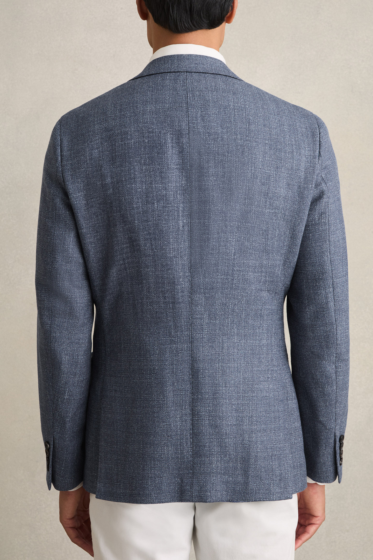 SB 2B NOTCH TEXTURED BLAZER BLUE 2