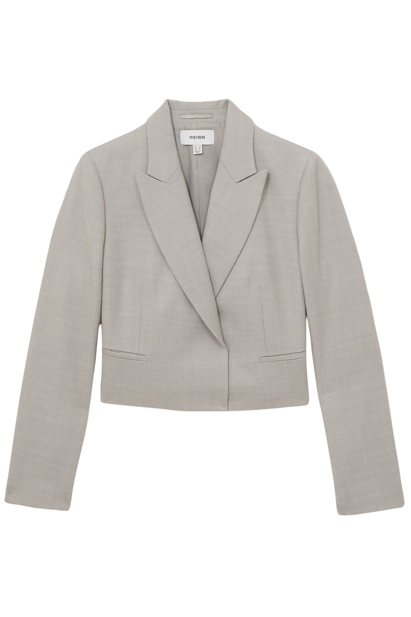 DB TEXTURED CROPPED BLAZER GREY 1