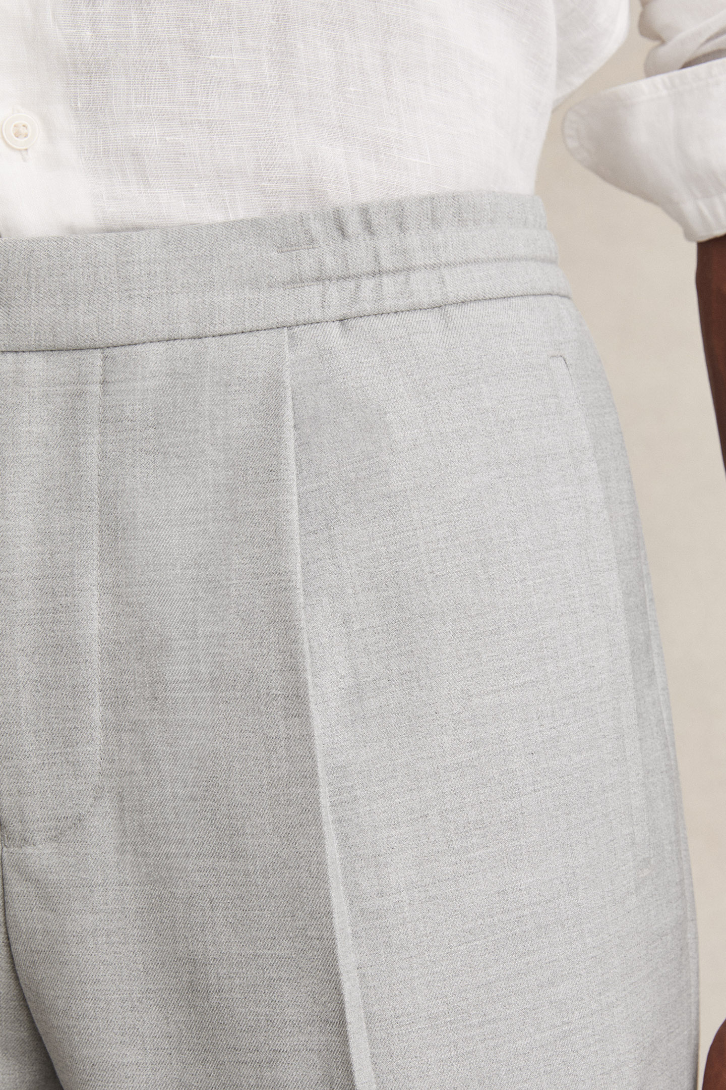 RELAXED DRAWSTRING SHORTS SOFT GREY 5