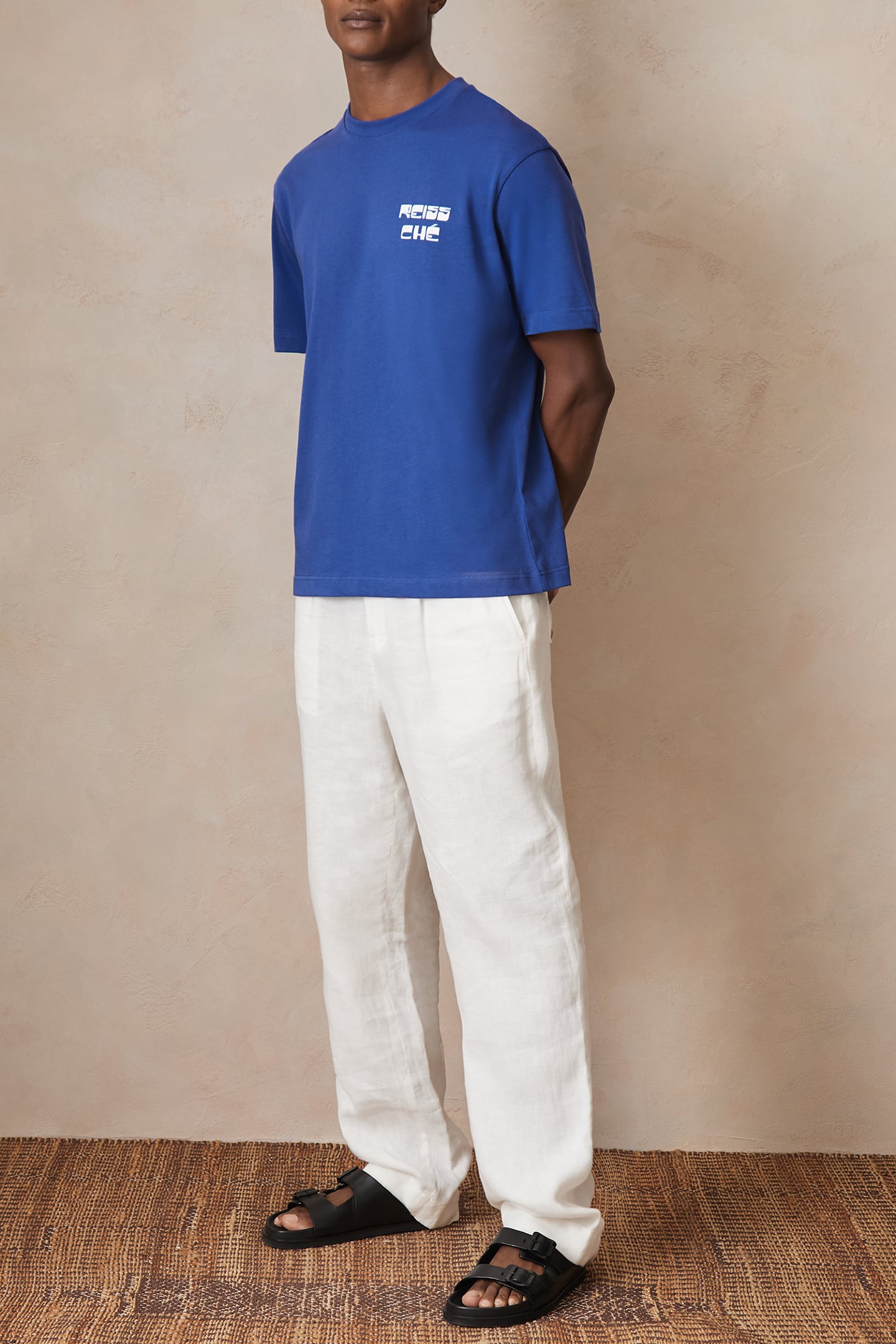 SS PALM TREE PRINTED TSHIRT BLUE 1