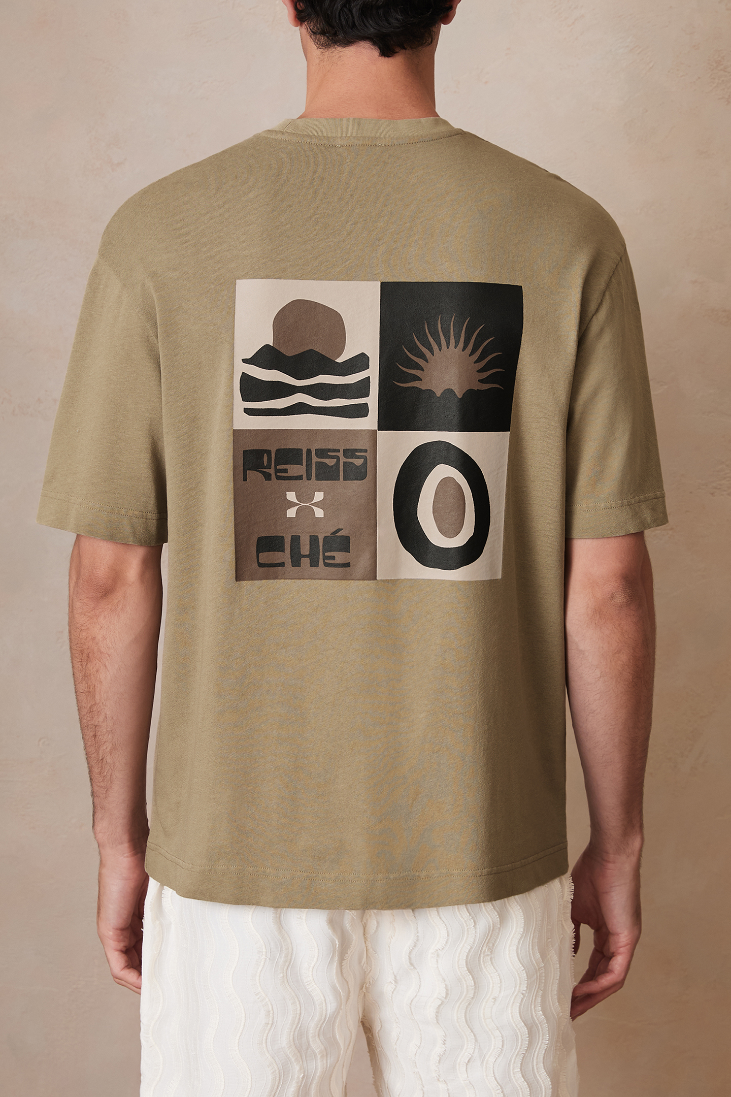 SS WASHED SUNSET PRINTED TSHIRT SAGE GREEN 2