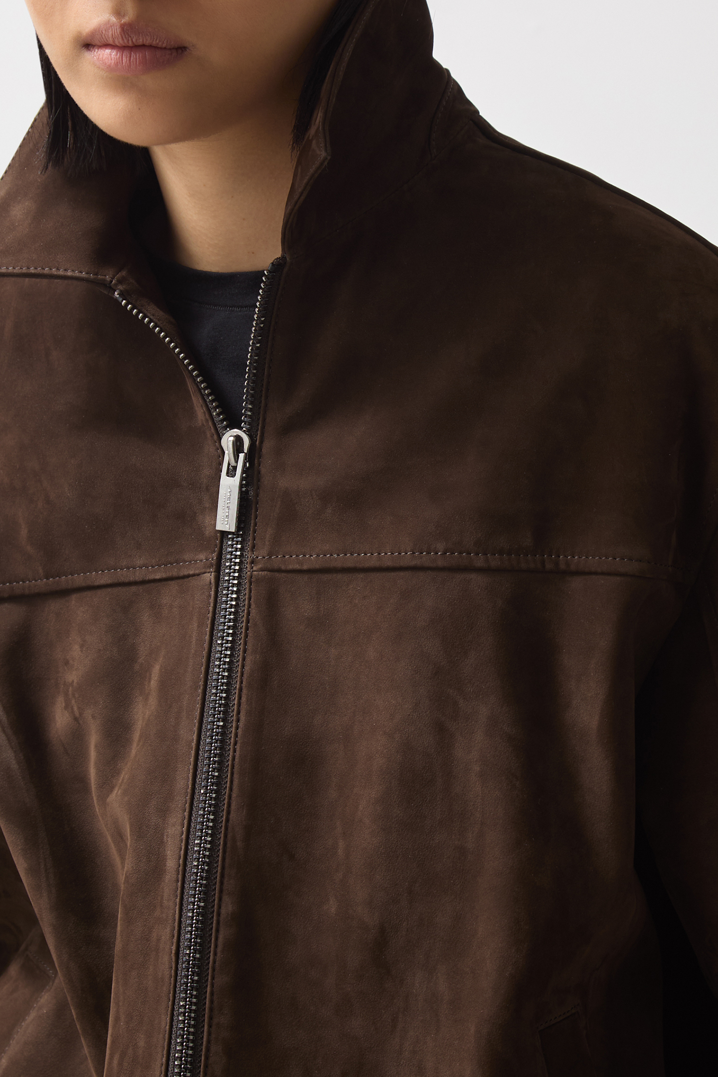 LS OVERSIZED SUEDE JACKET CHOCOLATE BROWN 5