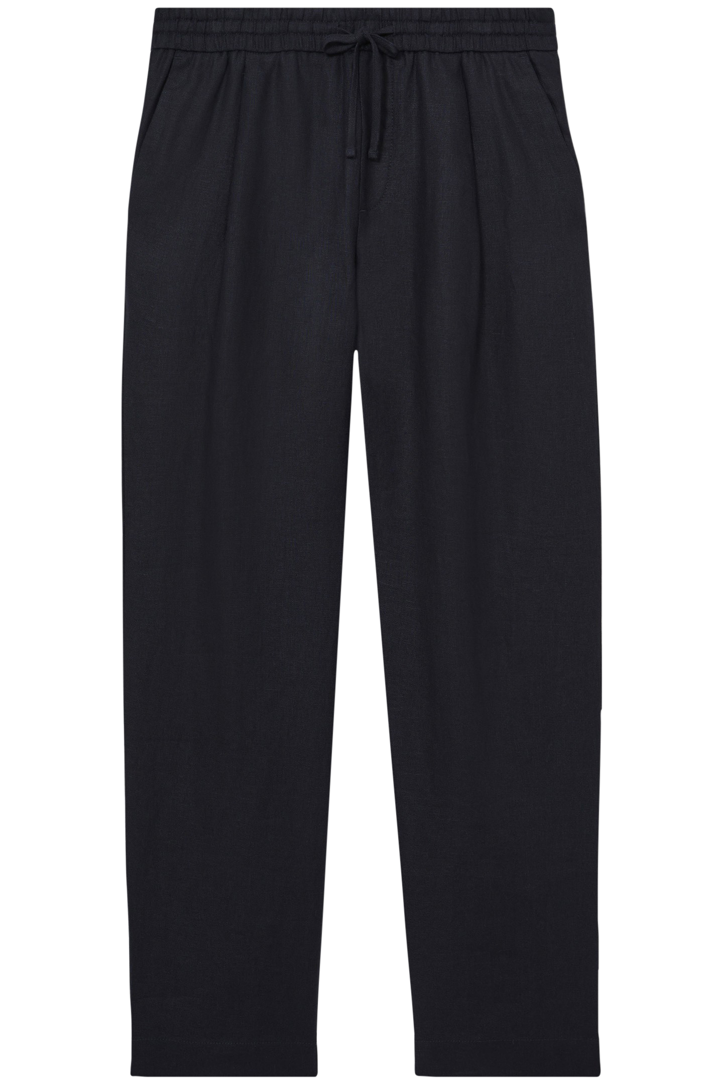 RELAXED LINEN DRAWSTRING TROUSER NAVY 4