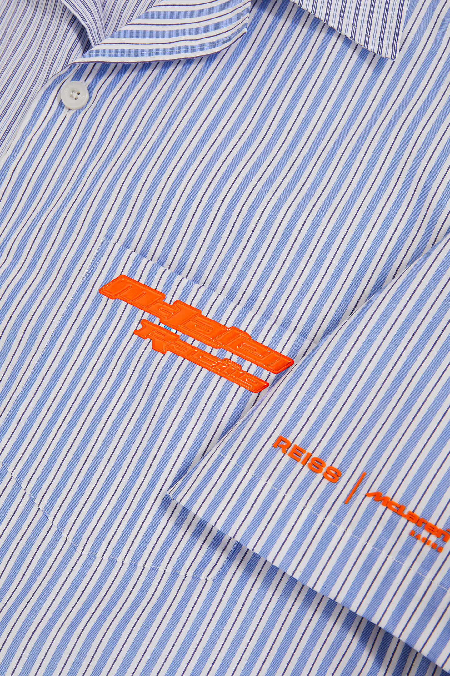 SS STRIPE POPLIN CUBAN SHIRT SOFT BLUE/WHITE 6