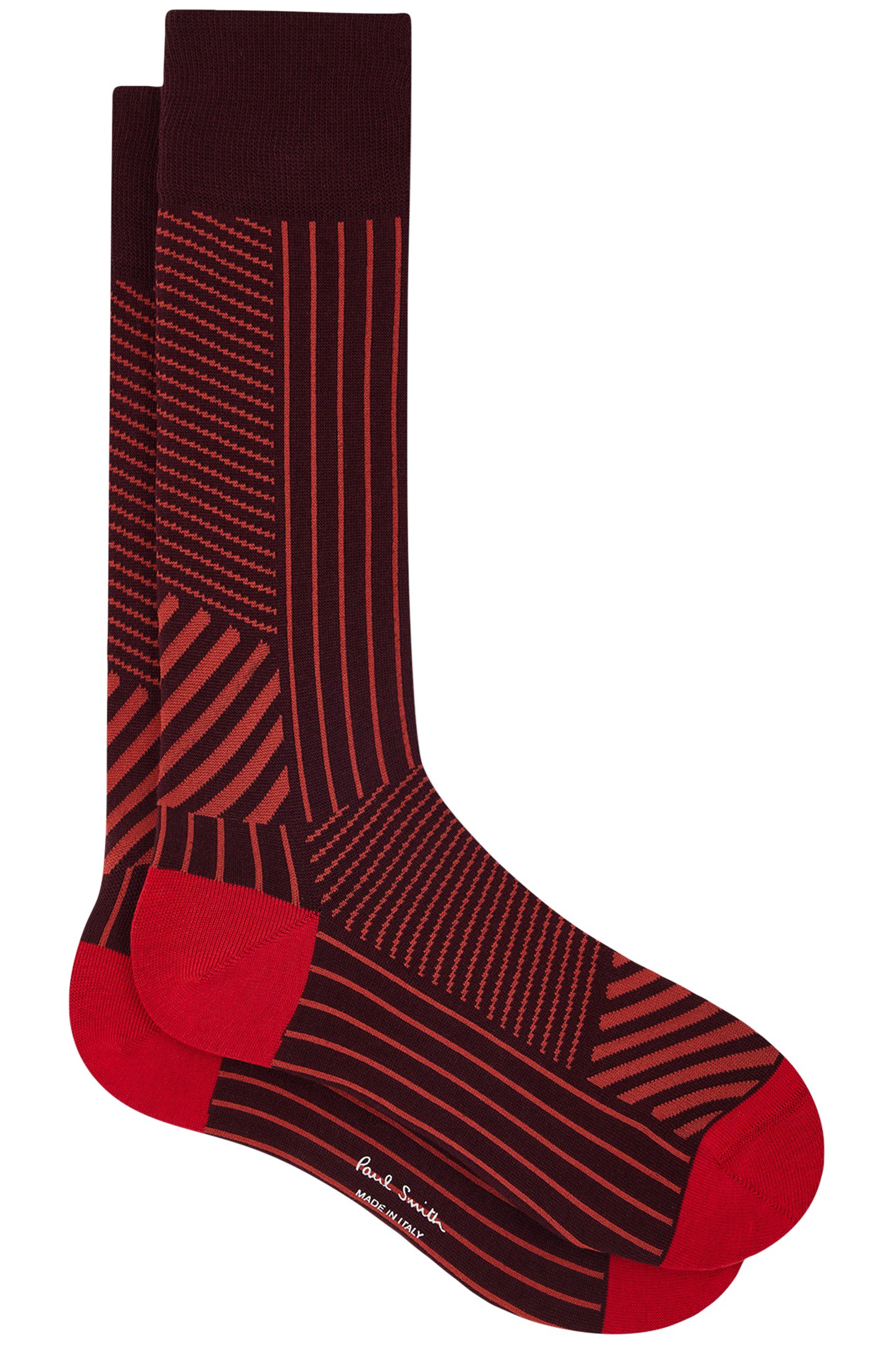 SOCK HAYDEN STRIPE BURGUNDY/ BORDE 2