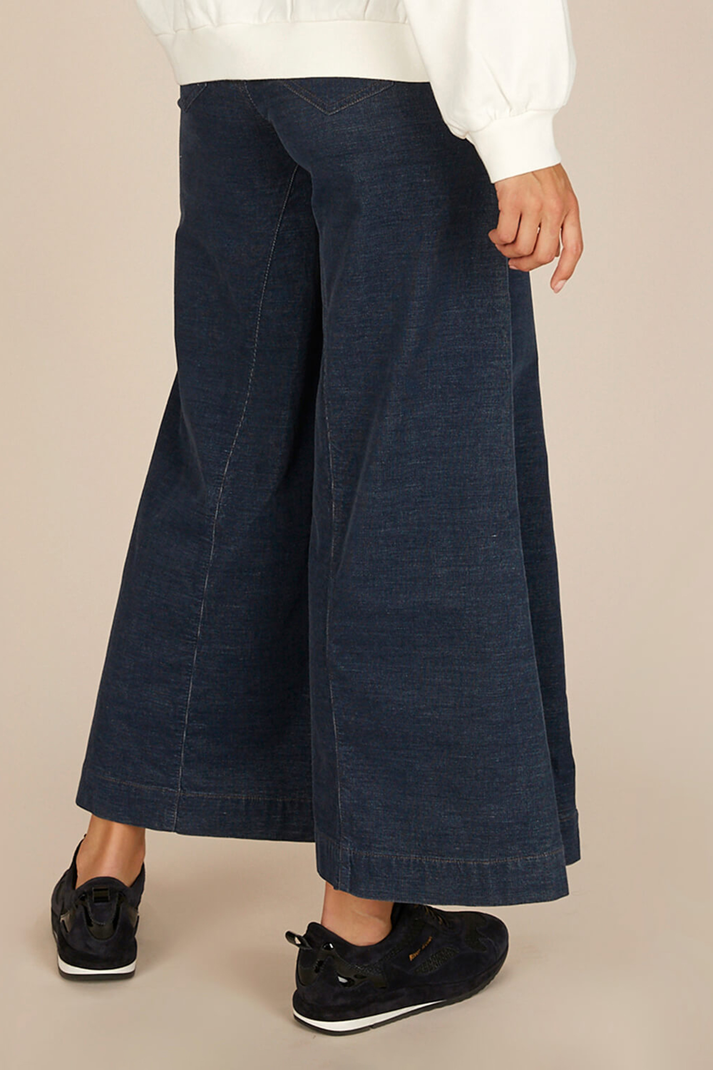 FLARED COTTON JEANS IN BLUE 2