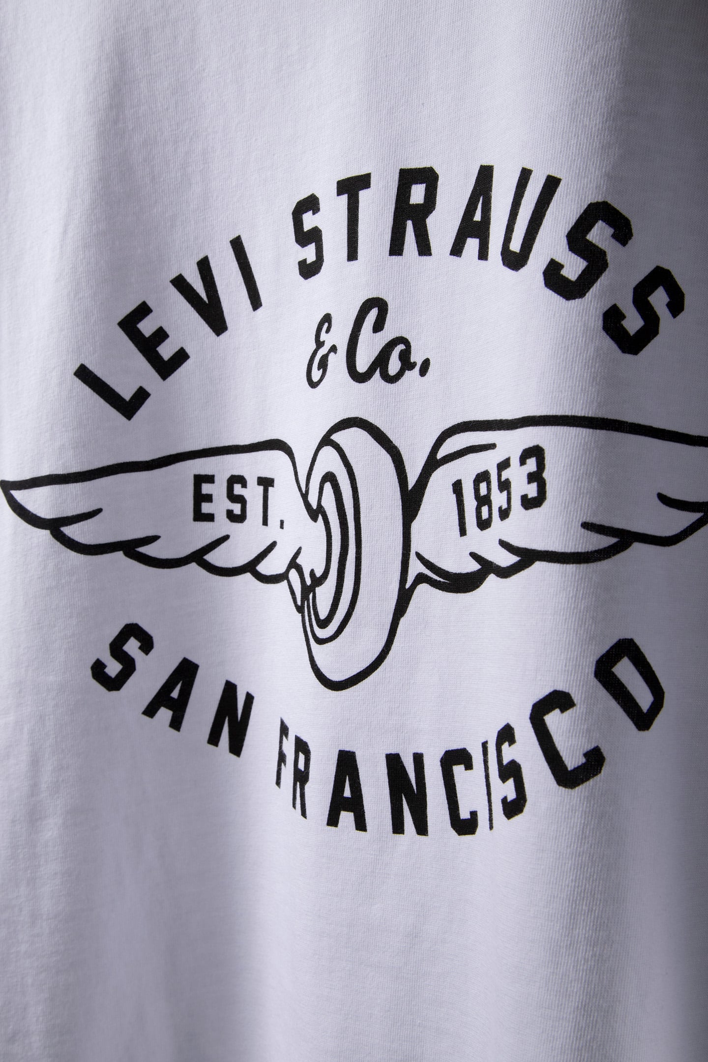 GRAPHIC CREWNECK TEE BLACK LOGO WHITE BODY 5