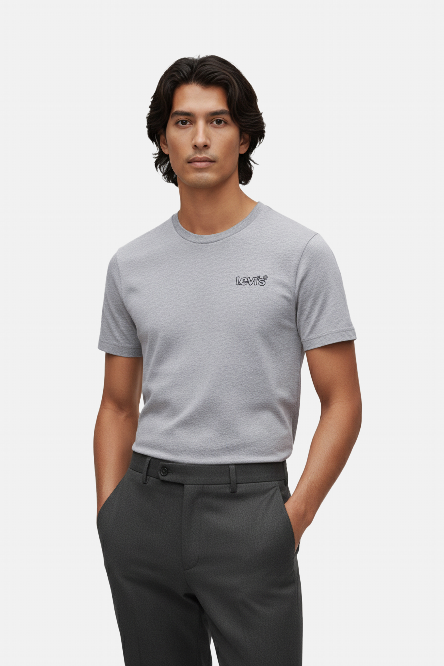 GRAPHIC CREWNECK TEE POSTER LOGO BLACK 1