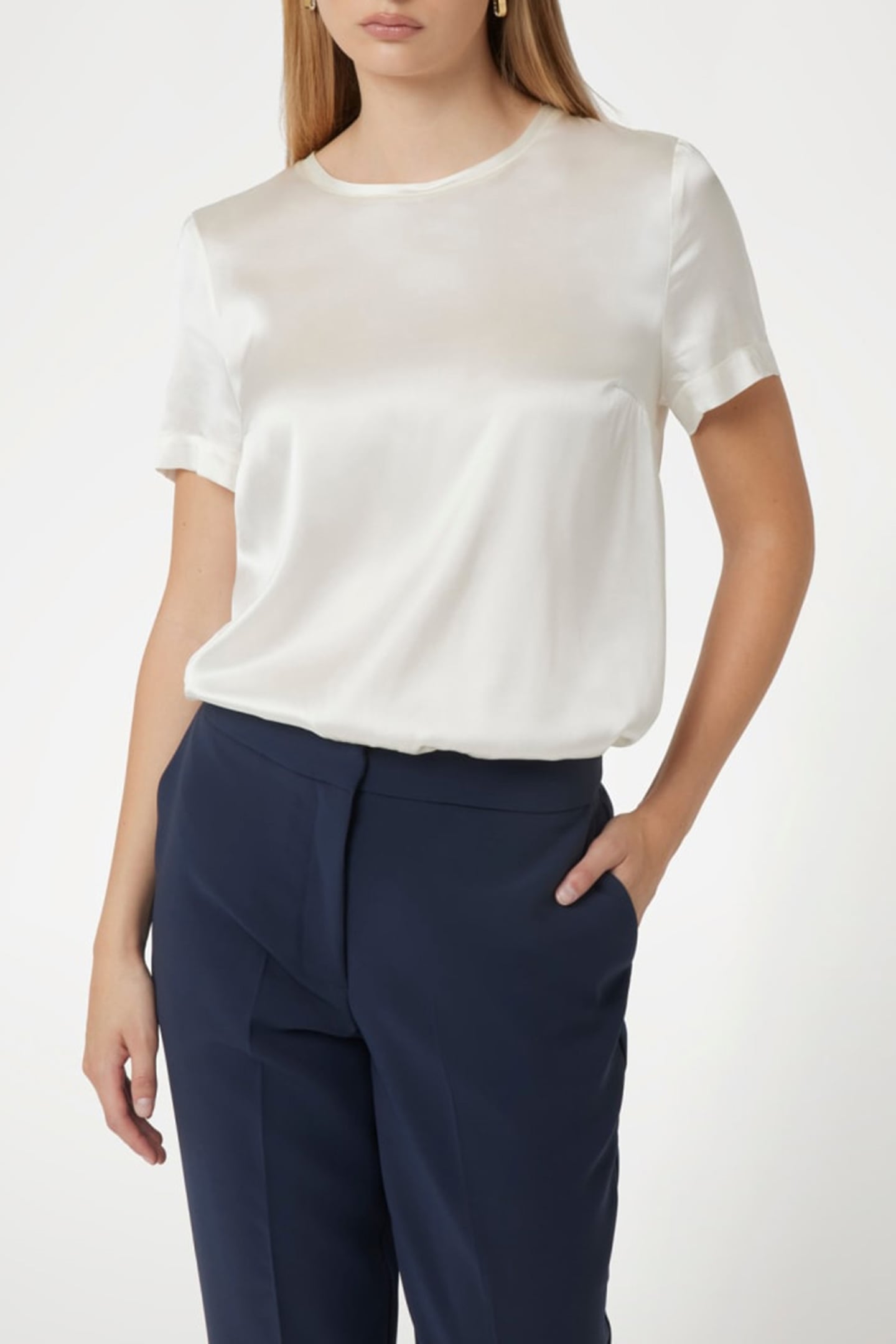 MARCIANO BY GUESS DENISE SS TOP EGGSHELL ECRU 1