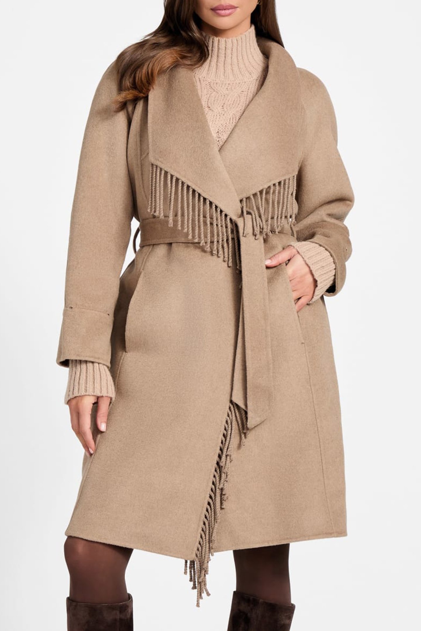 LILIANA COAT SILK TAUPE 6