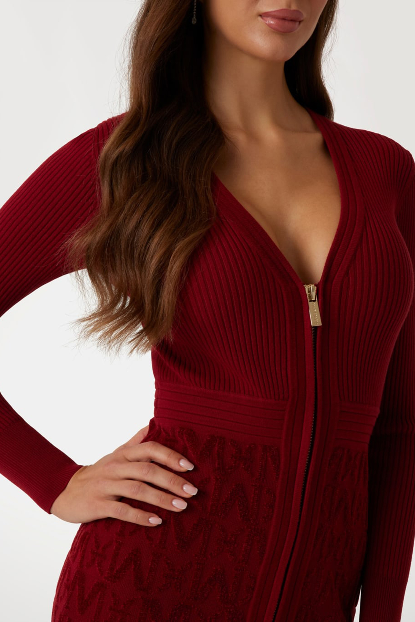 HERMIONE CHENILLE ALLOVER M DR DARK JAM RED 5