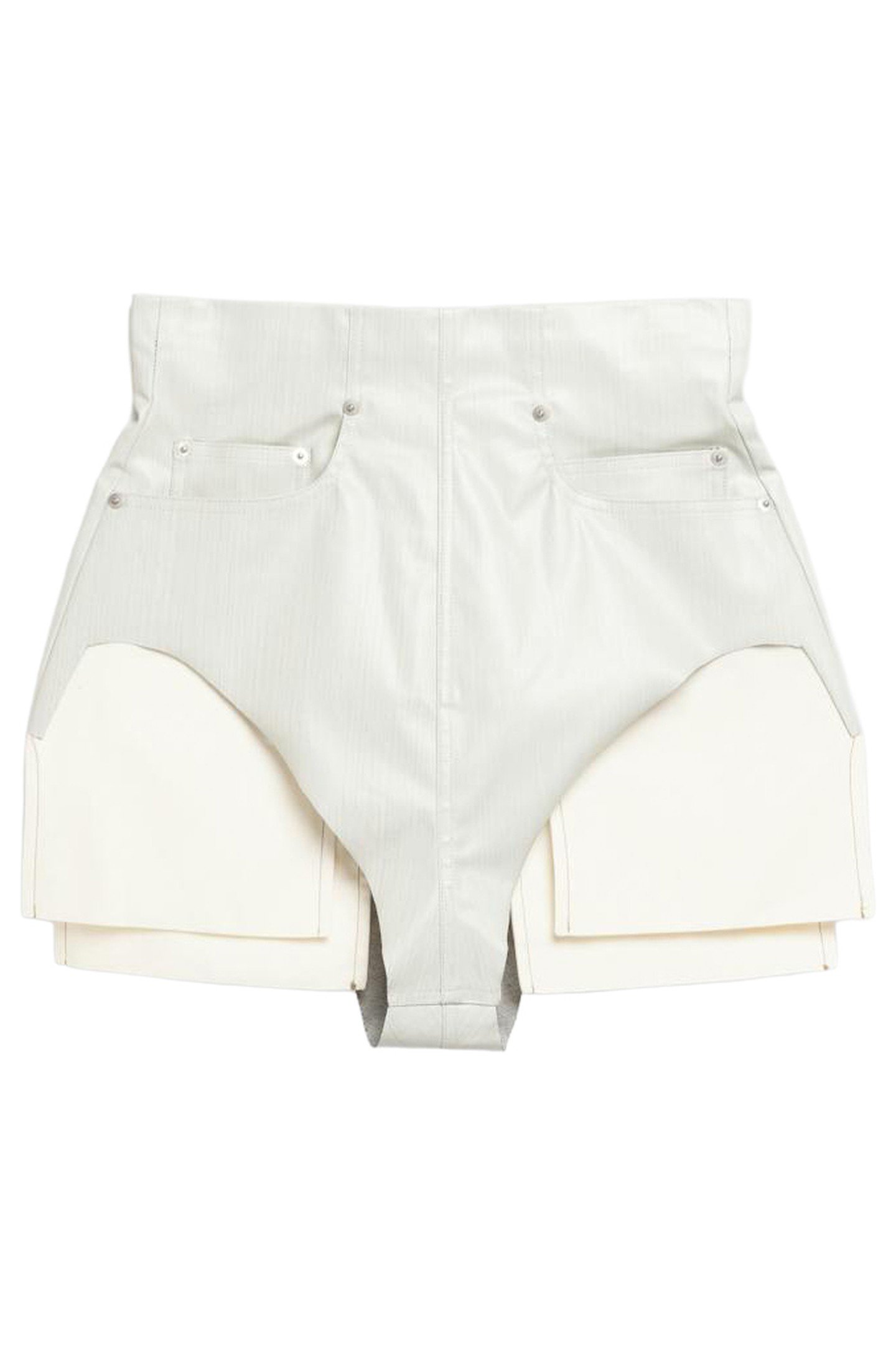 RICK OWENS – DIRT CUTOFF DENIM SHORTS WHITE 1