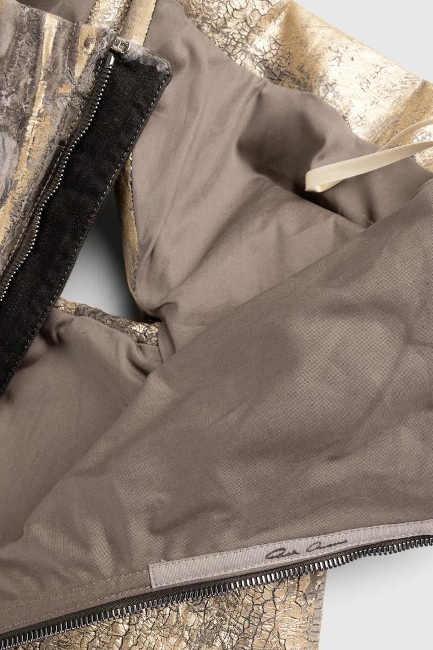 RICK OWENS – PRONG DENIM MINIDRESS GOLD 4