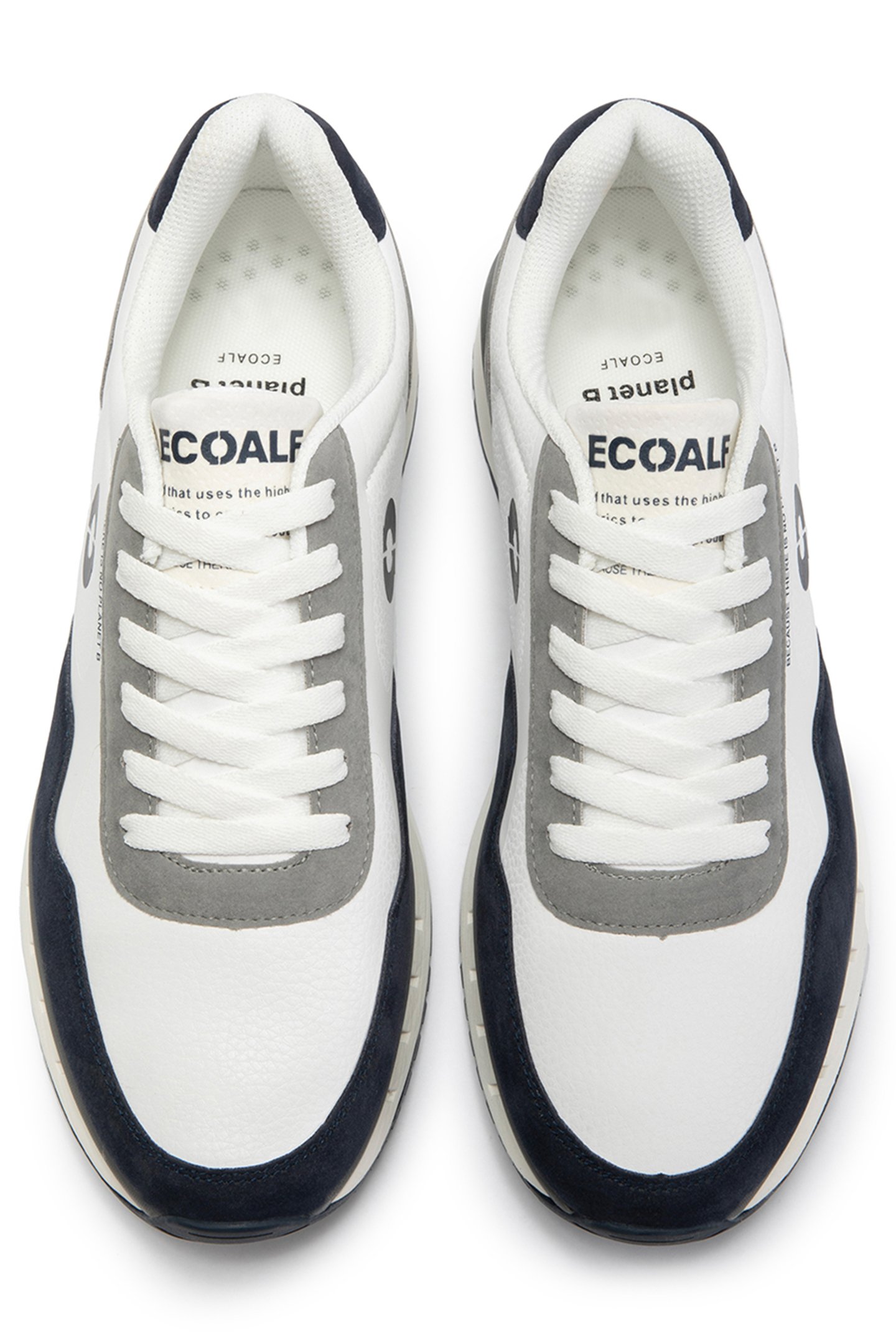 CERVINOALF LEATHER SNEAKERS WHITE/NAVY 2