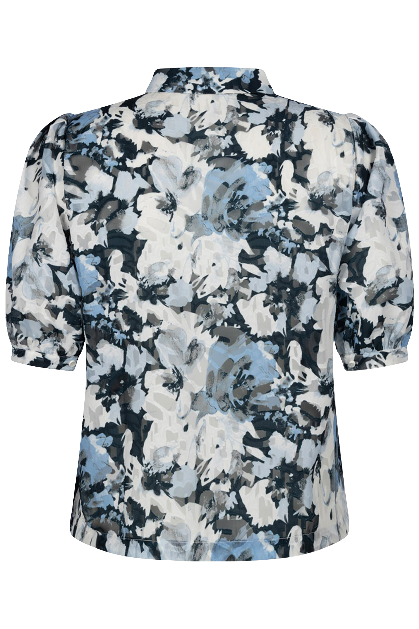 LIERRE SHIRT SHORT SLEEVE BLUE FLOWER 4