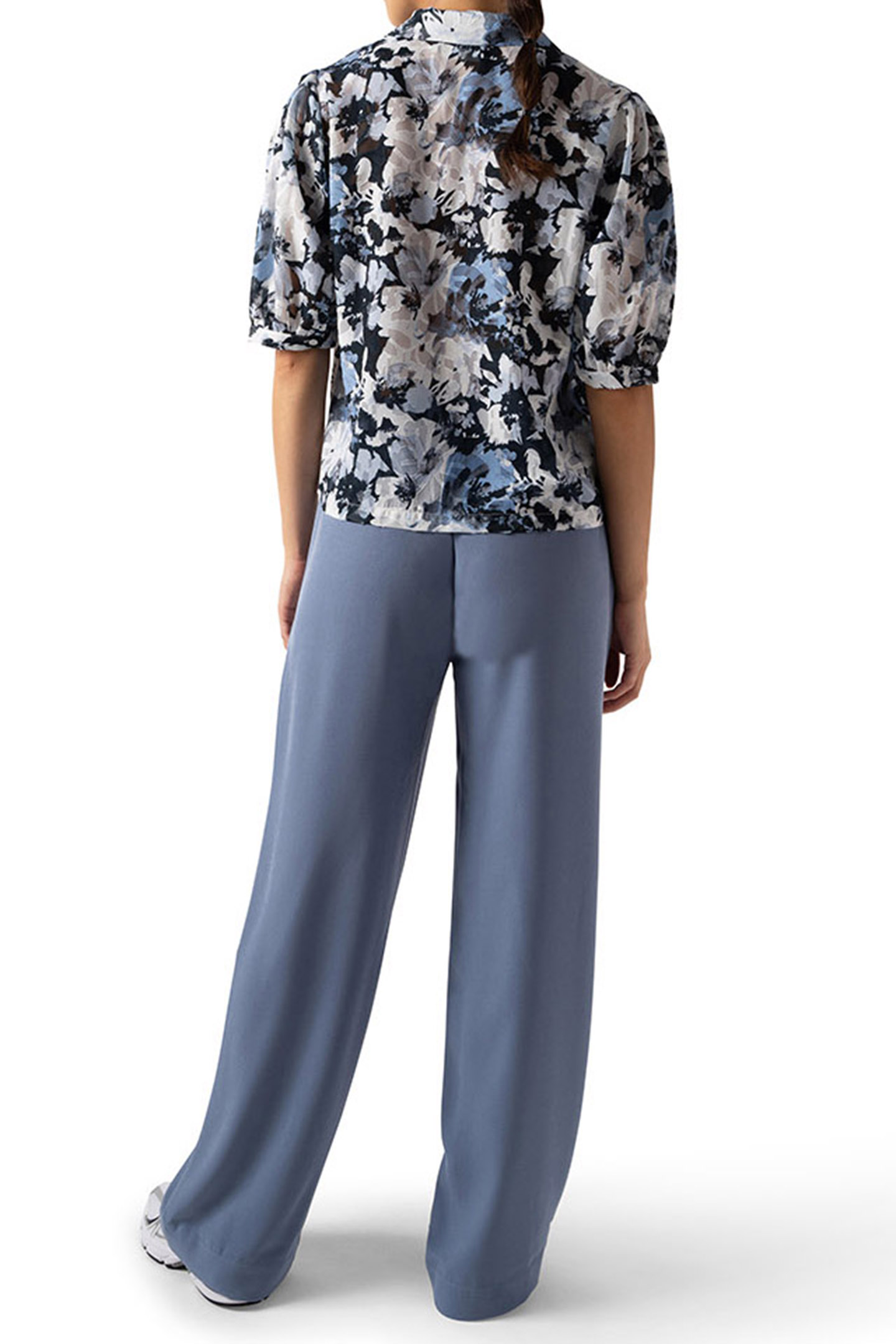 LIERRE SHIRT SHORT SLEEVE BLUE FLOWER 2