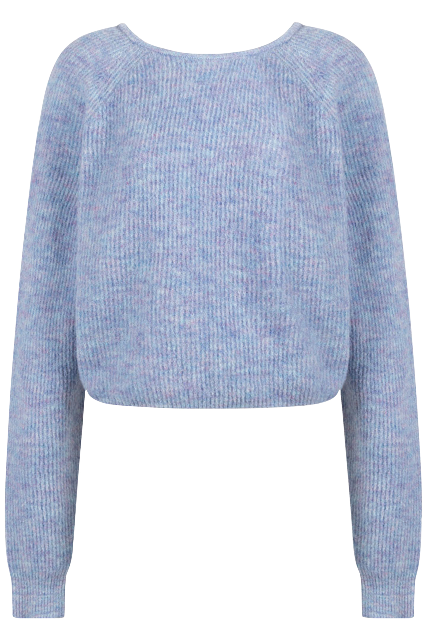 ADEA KNITTED PULL LONG SLEEVE LIGHT BLUE MELEE 1