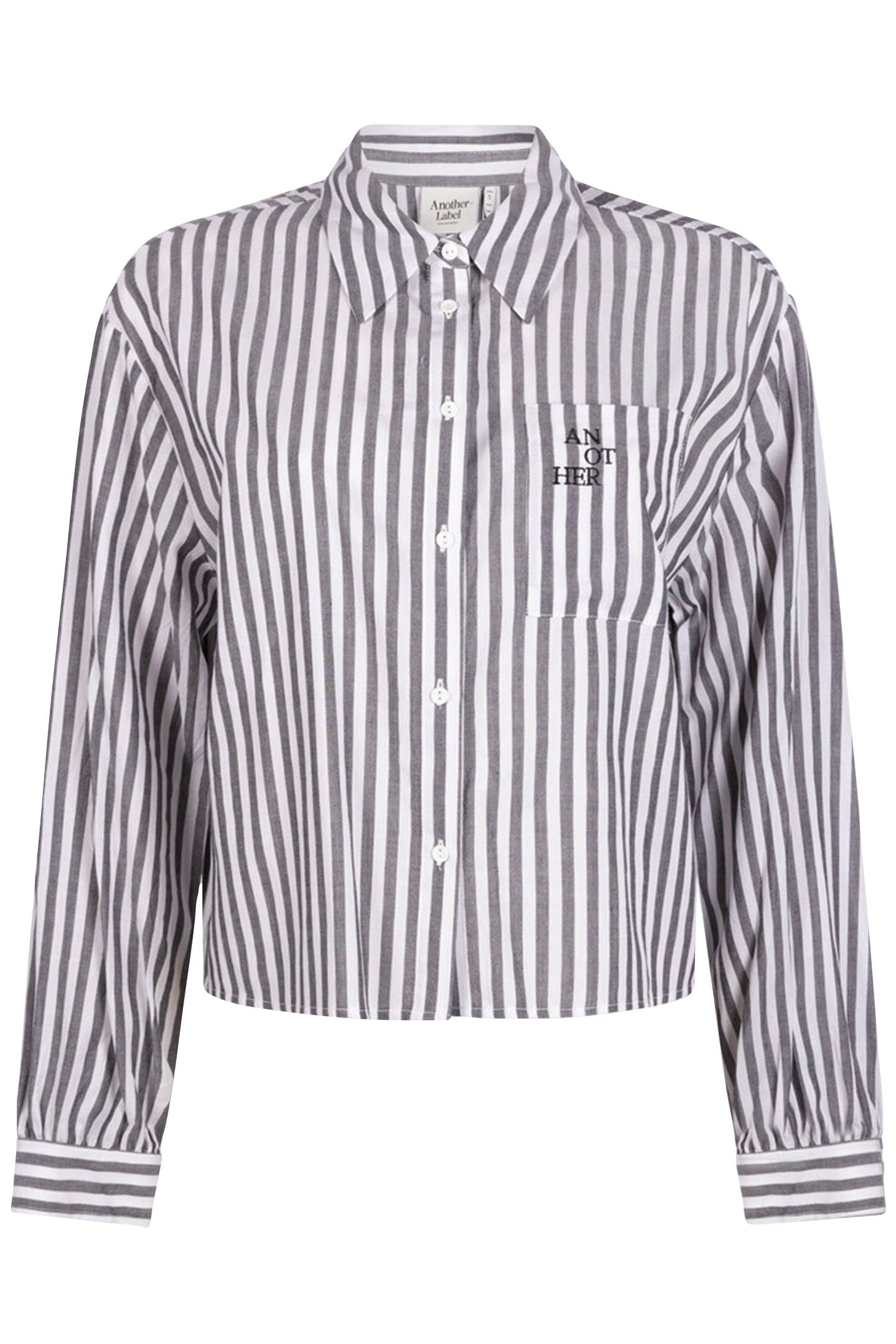 DIEGA SHIRT LONG SLEEVE BLACK WHITE STRIPE 1