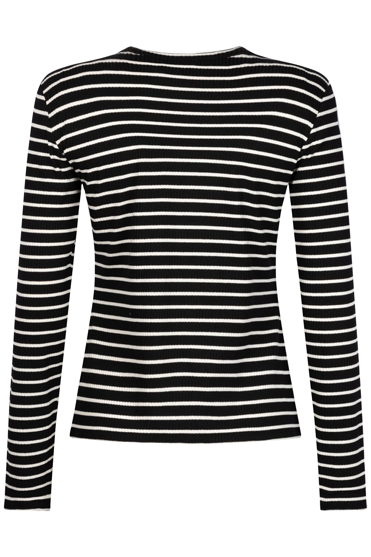 CAMERON T-SHIRT LONG SLEEVE BLACK WHITE STRIPE 2
