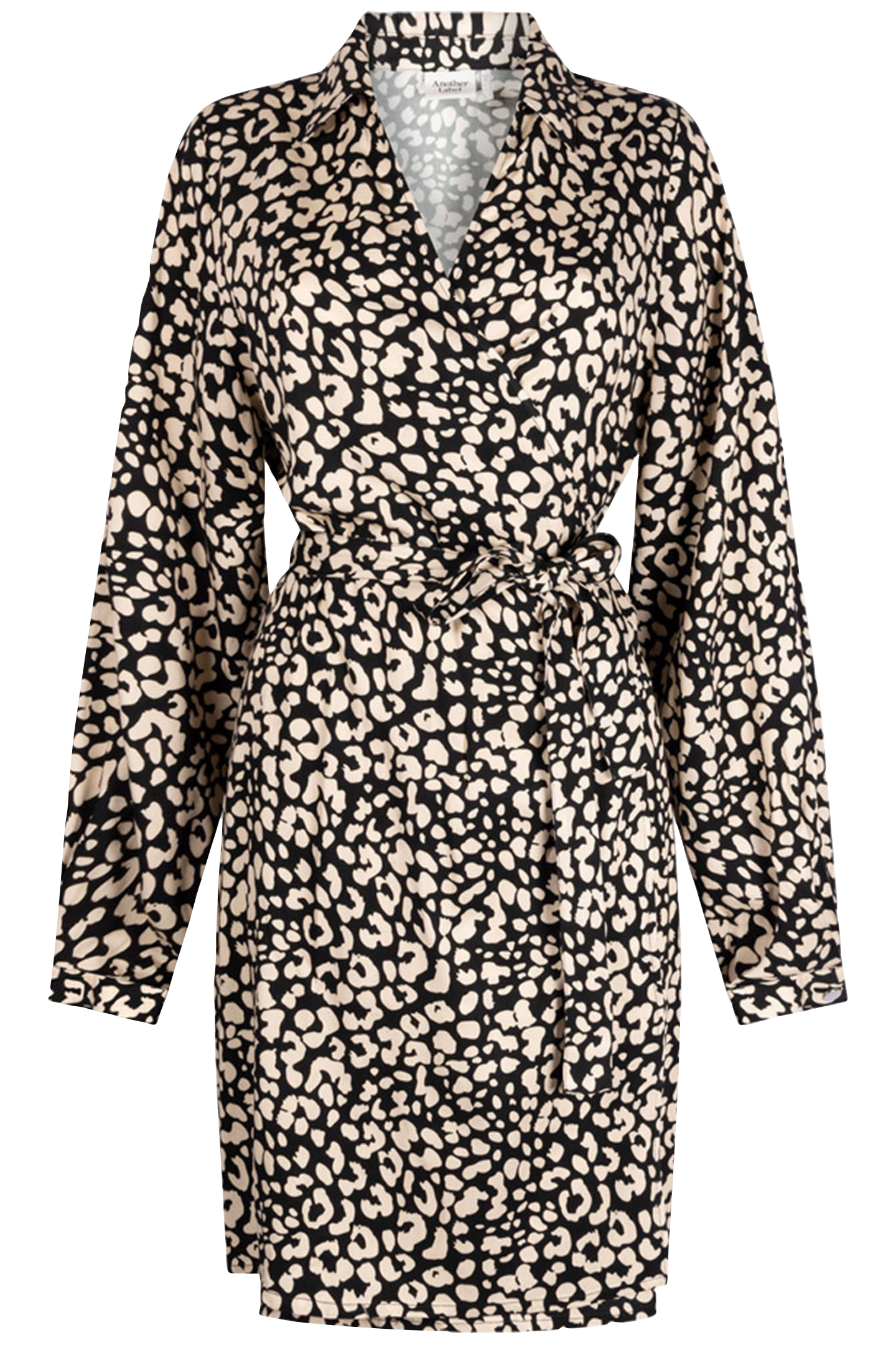 ESMEE DRESS LONG SLEEVE ANIMAL BLACK WHITE 1