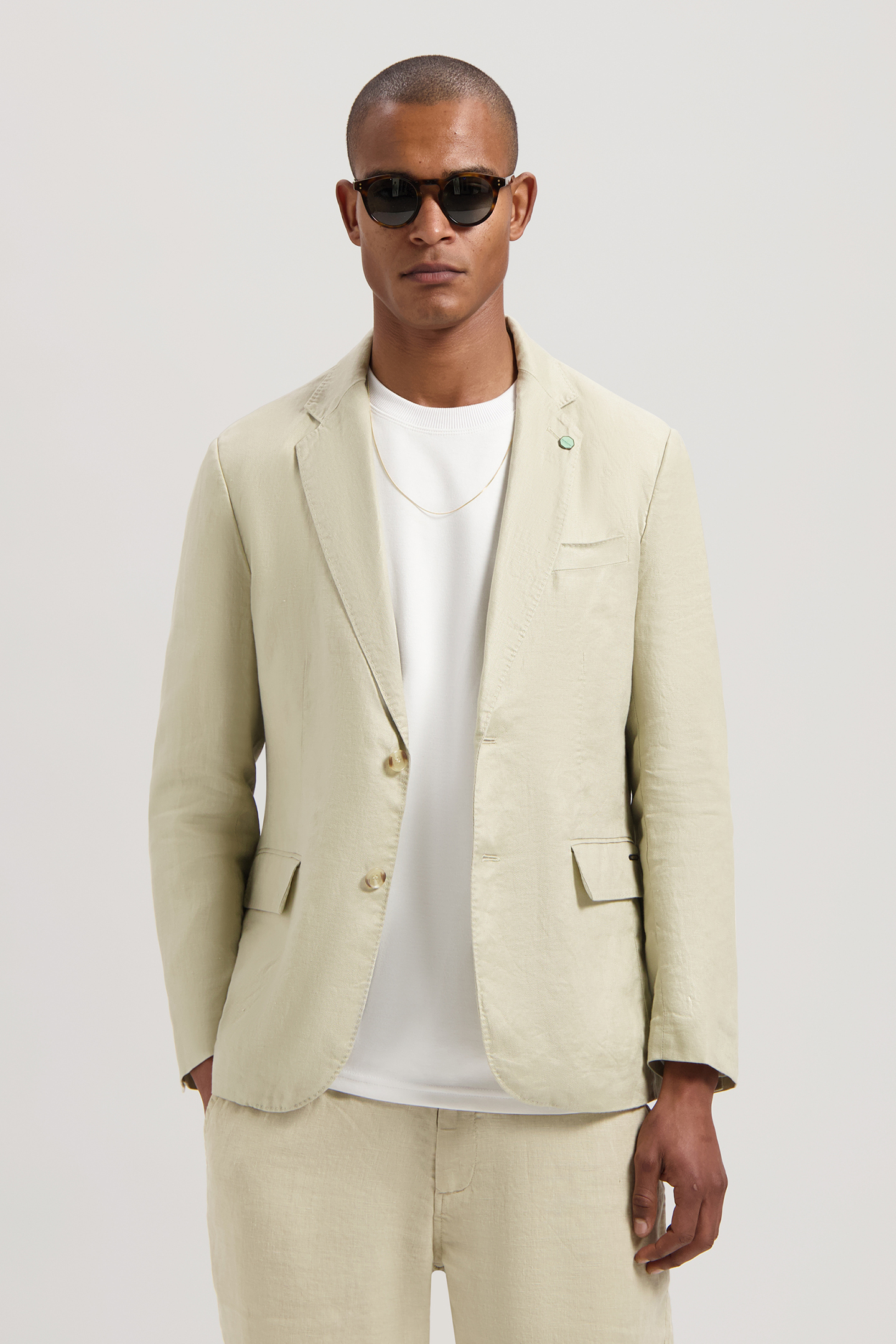 DS_CRIS LINEN TWILL BLAZER SAND 1